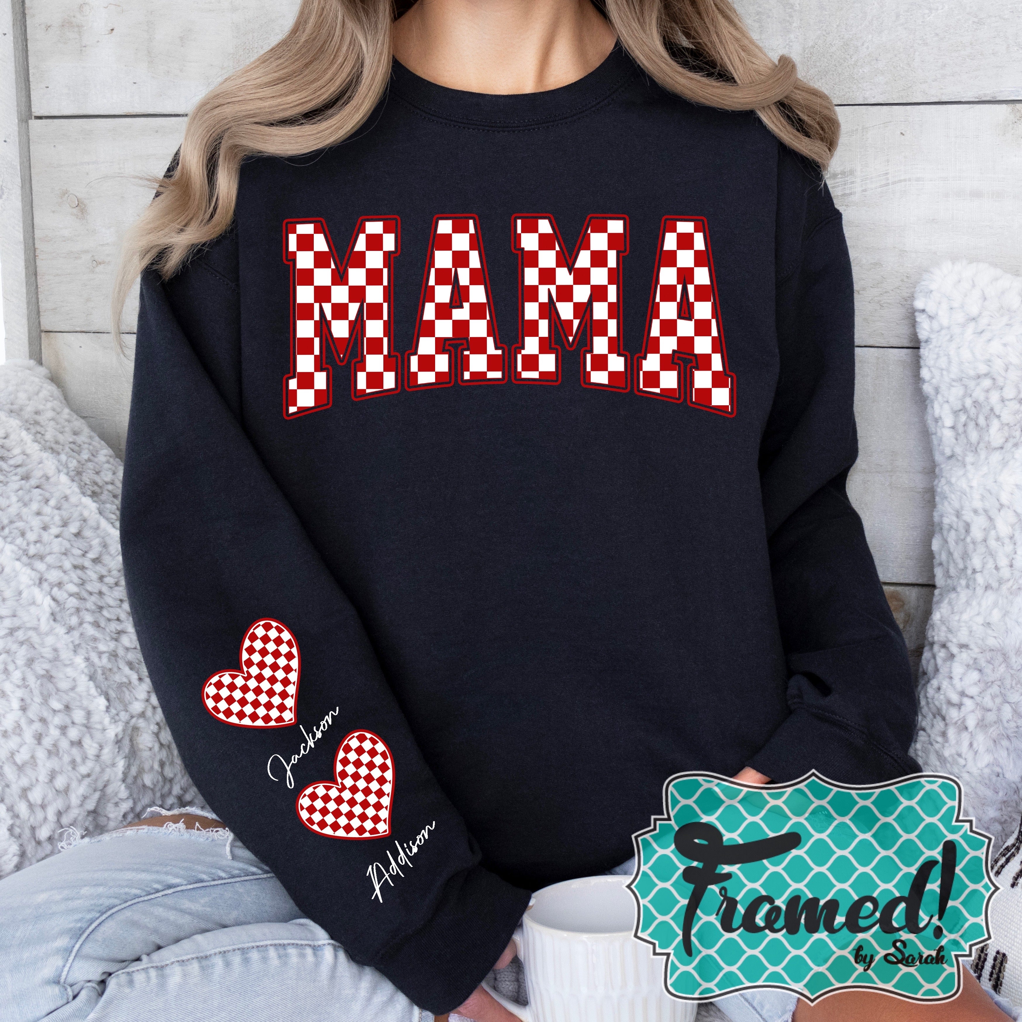 Customized 'Checkered MAMA' Sweatshirt