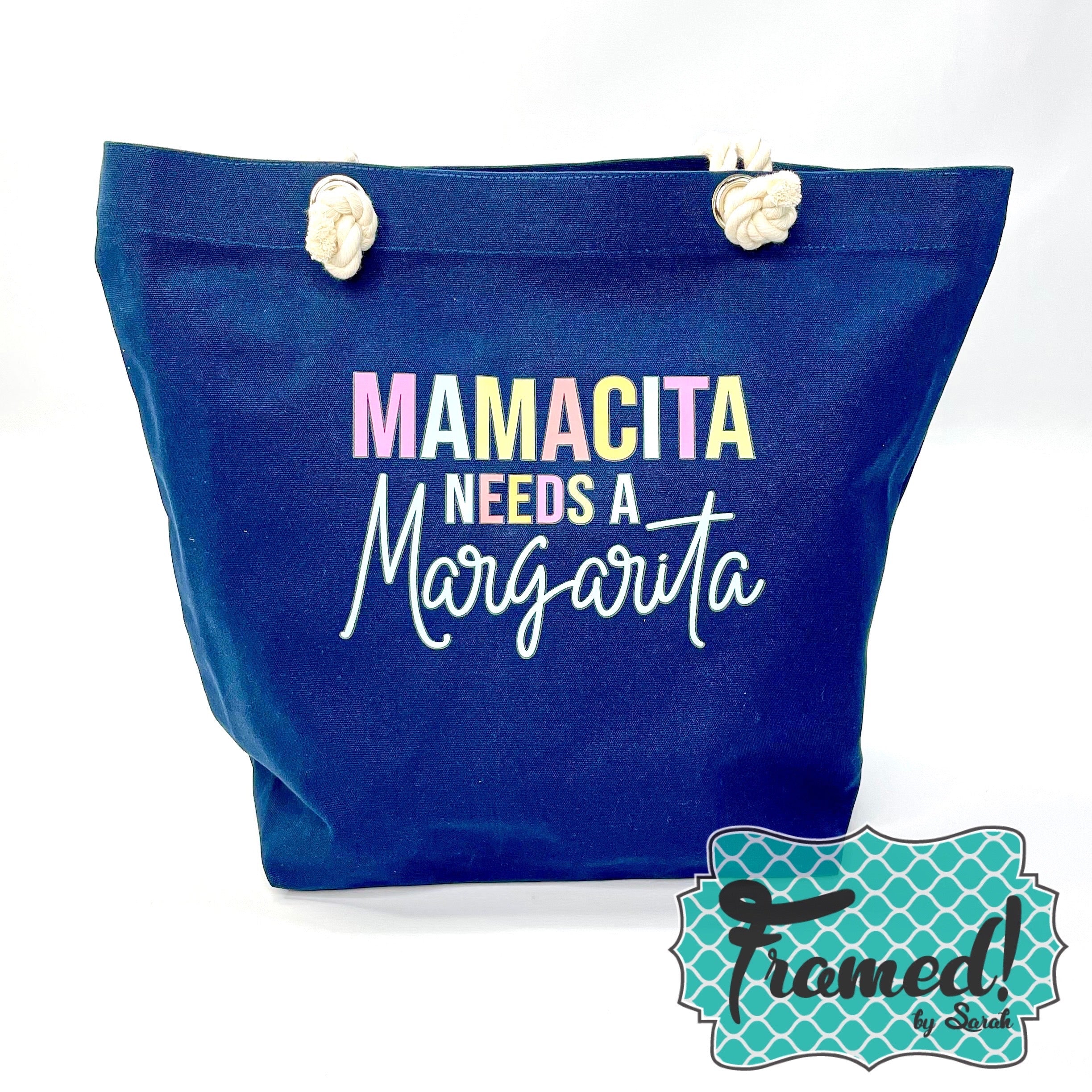 "Mamacita needs a Margarita" Canvas Tote
