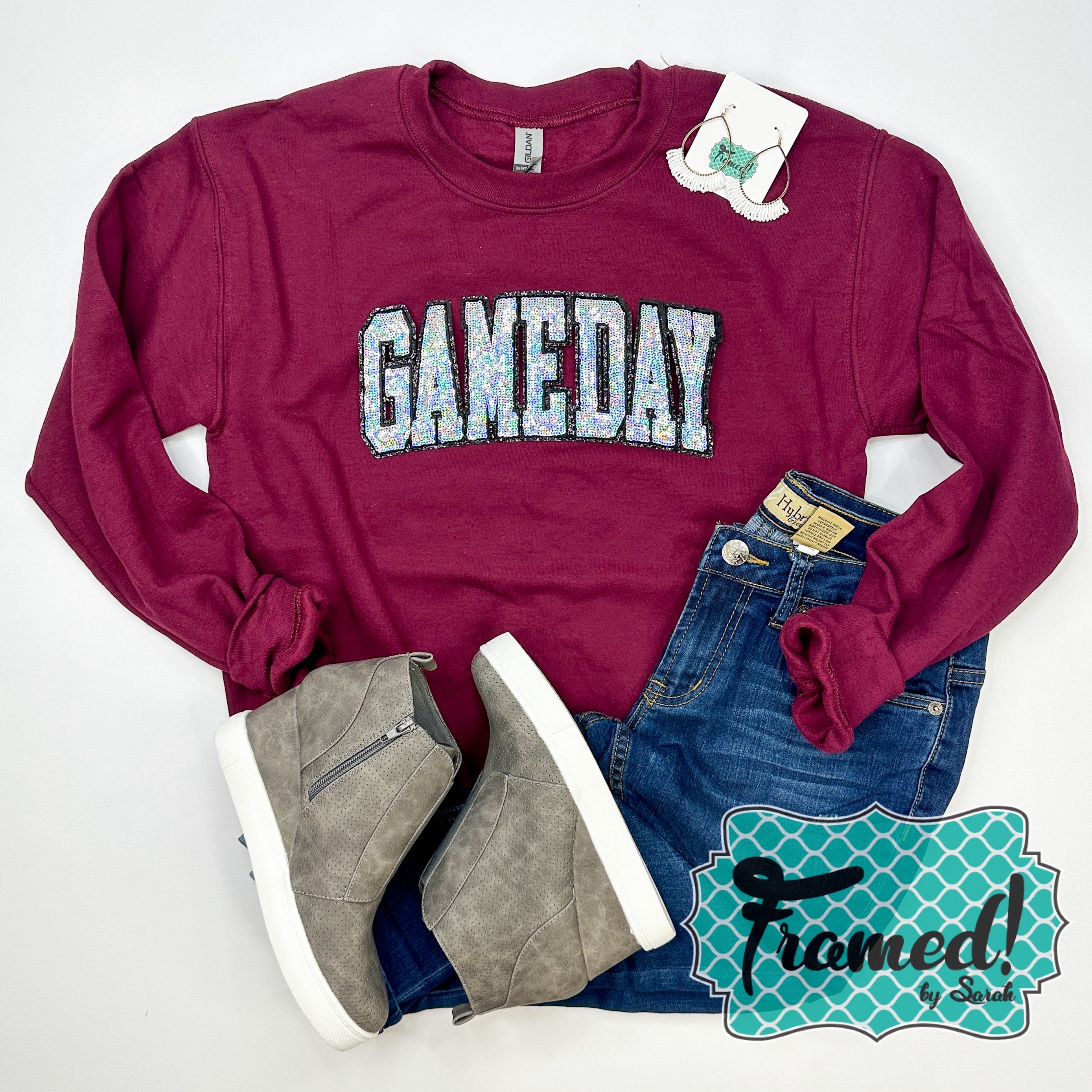 Glitter Game Day Sweatshirt