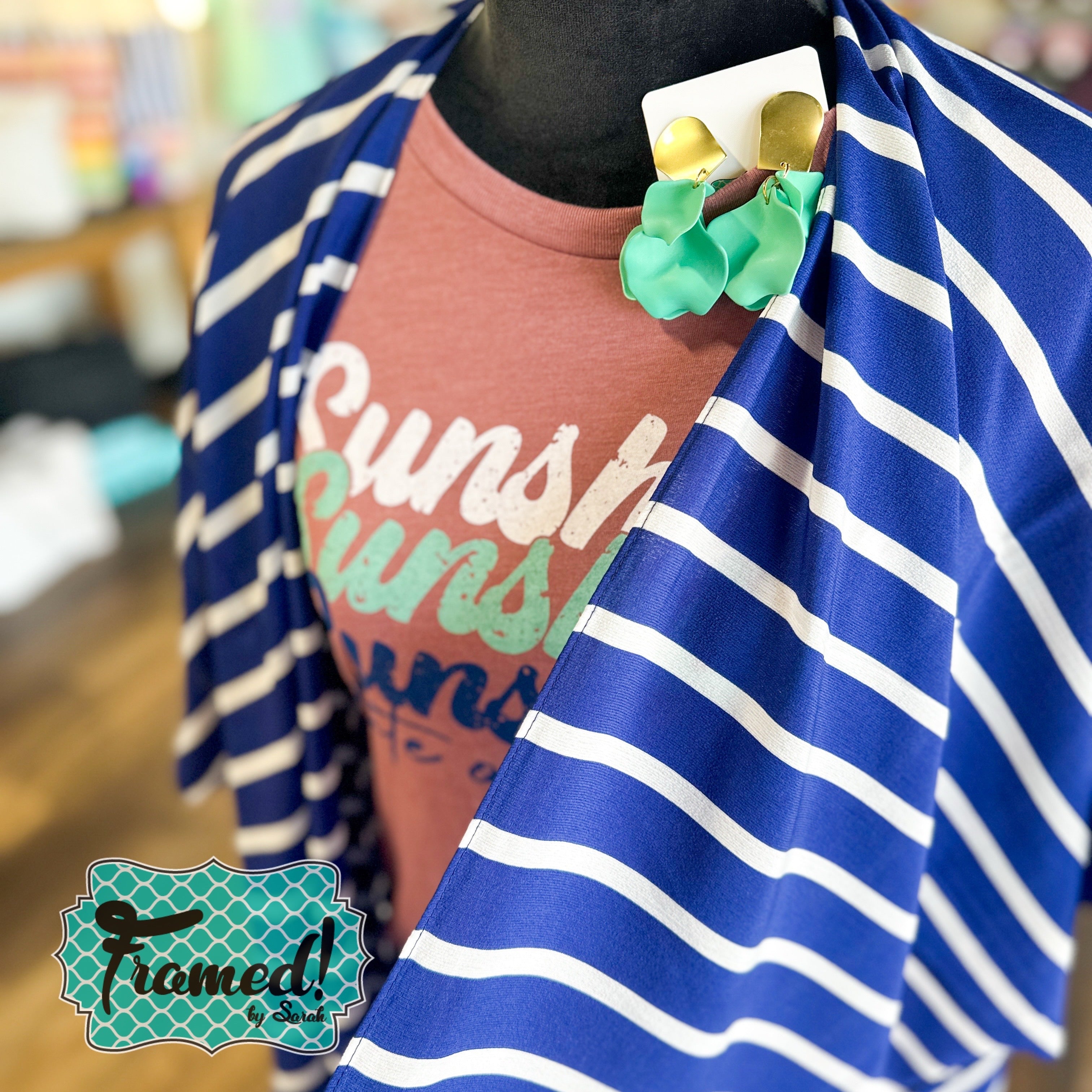 Navy Stripe Kimono