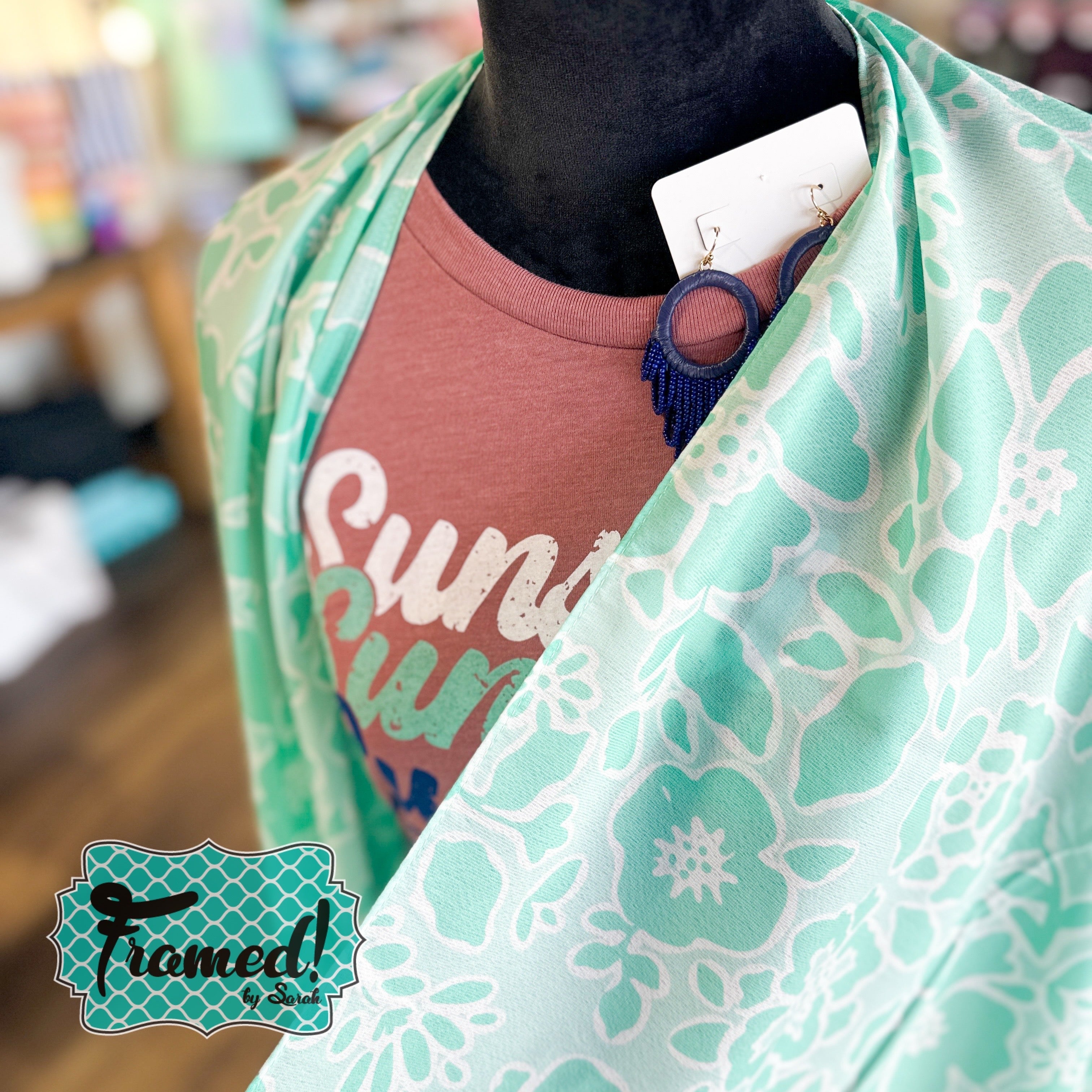 Ocean Breeze Mint Kimono