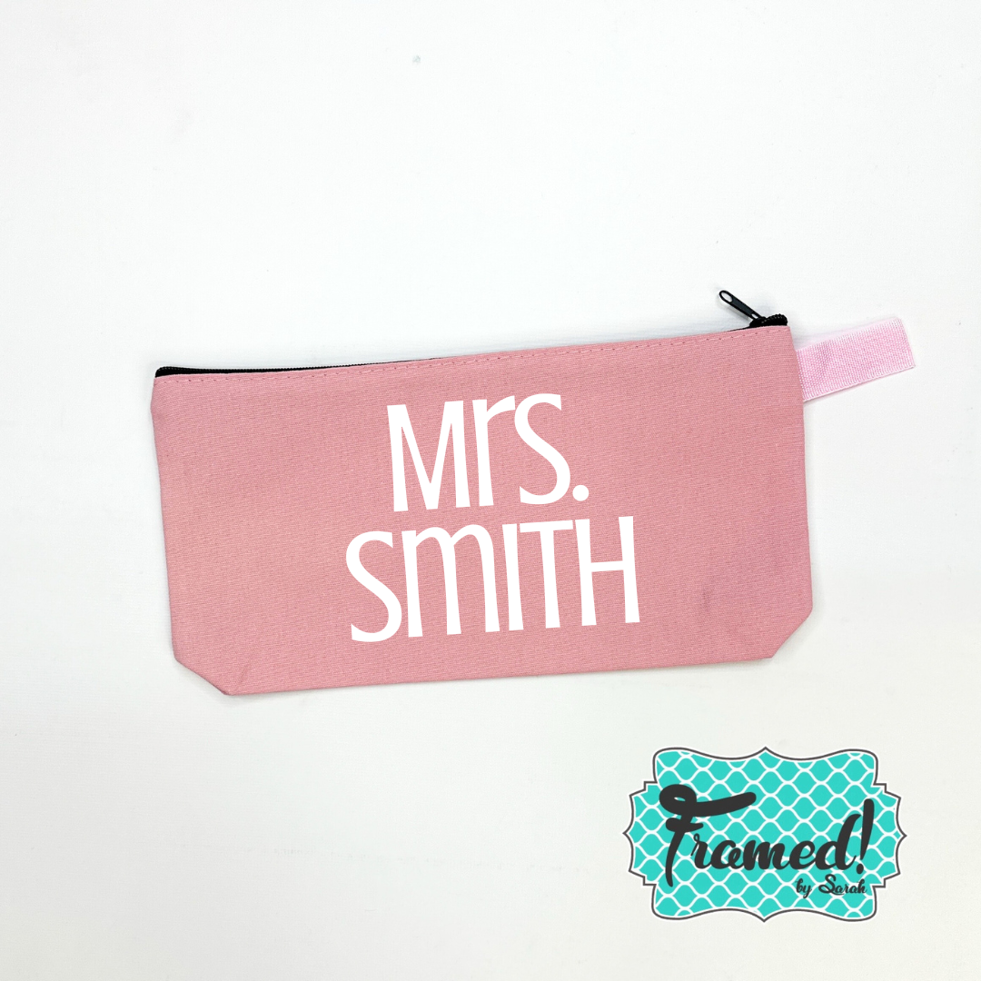 Mauve Personalized Canvas Bag