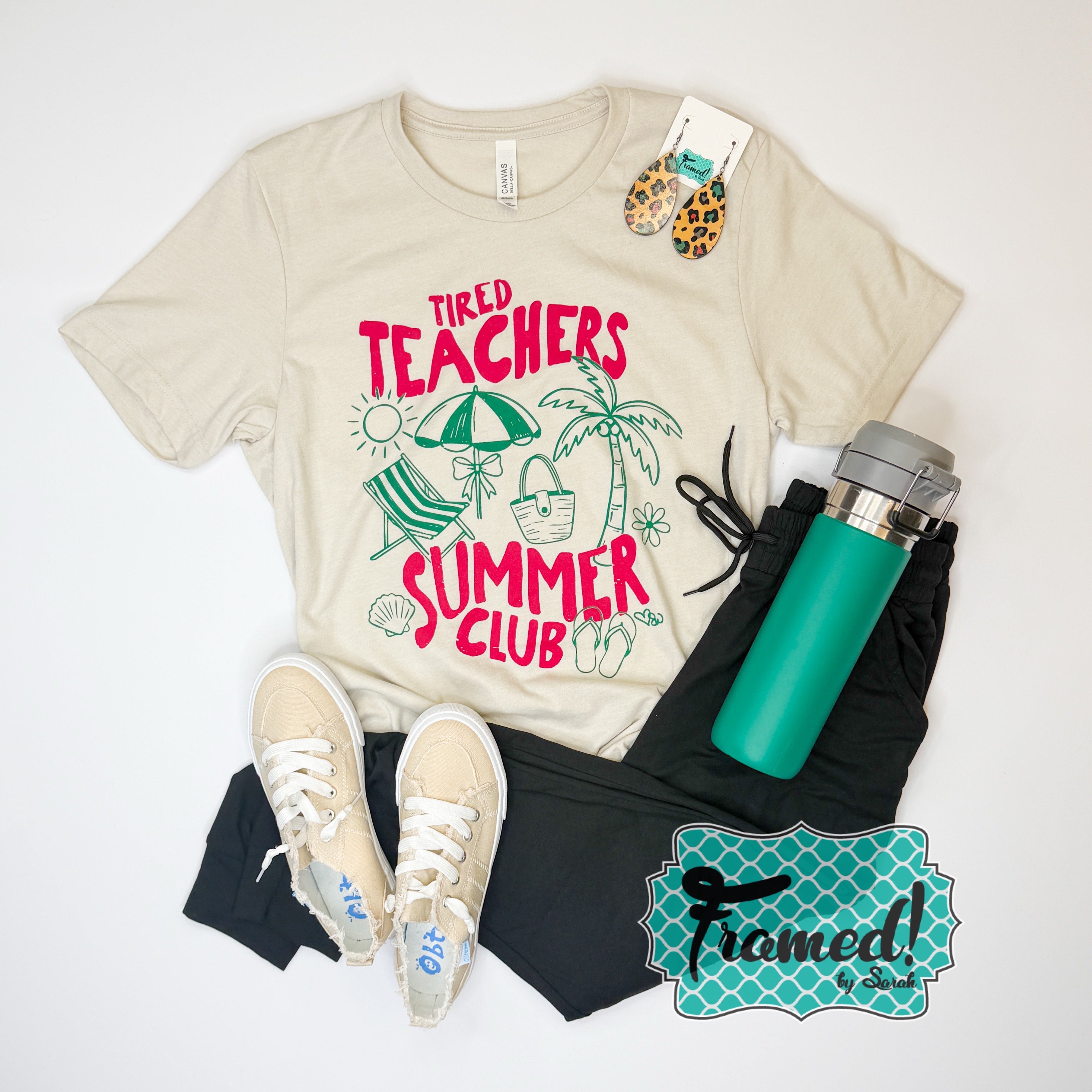 Tired Teacher Summer Club Graphic Tee