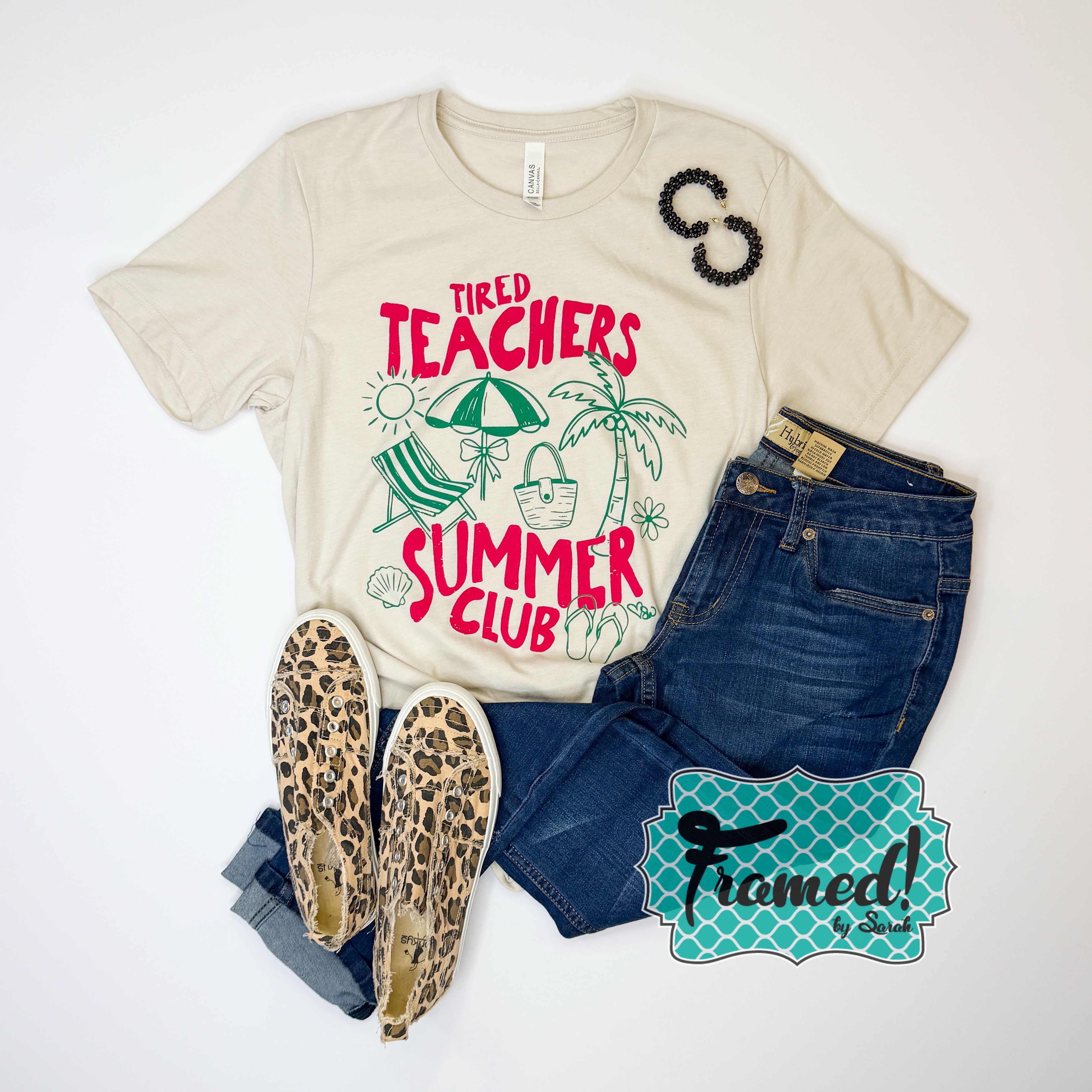 Tired Teacher Summer Club Graphic Tee
