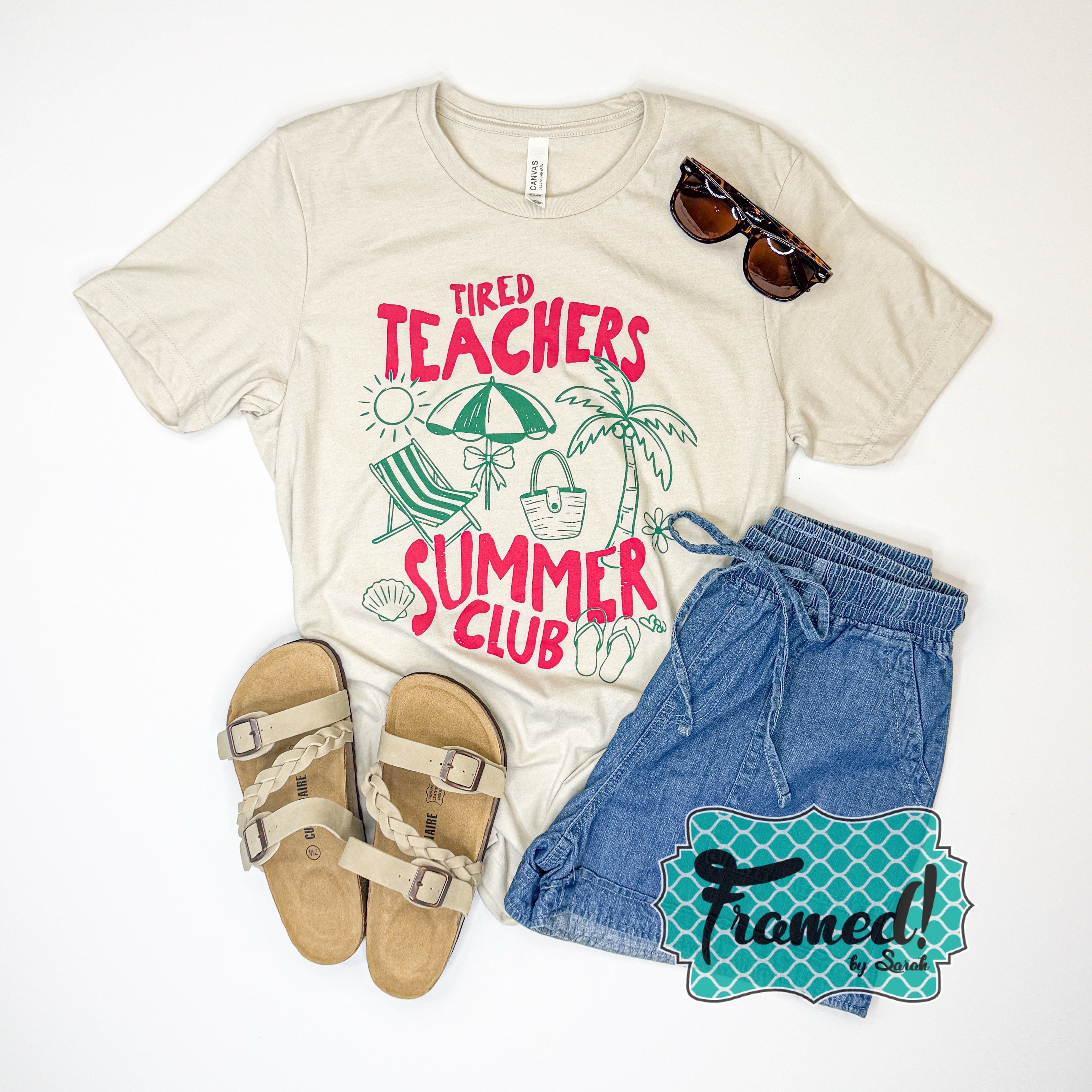 Tired Teacher Summer Club Graphic Tee