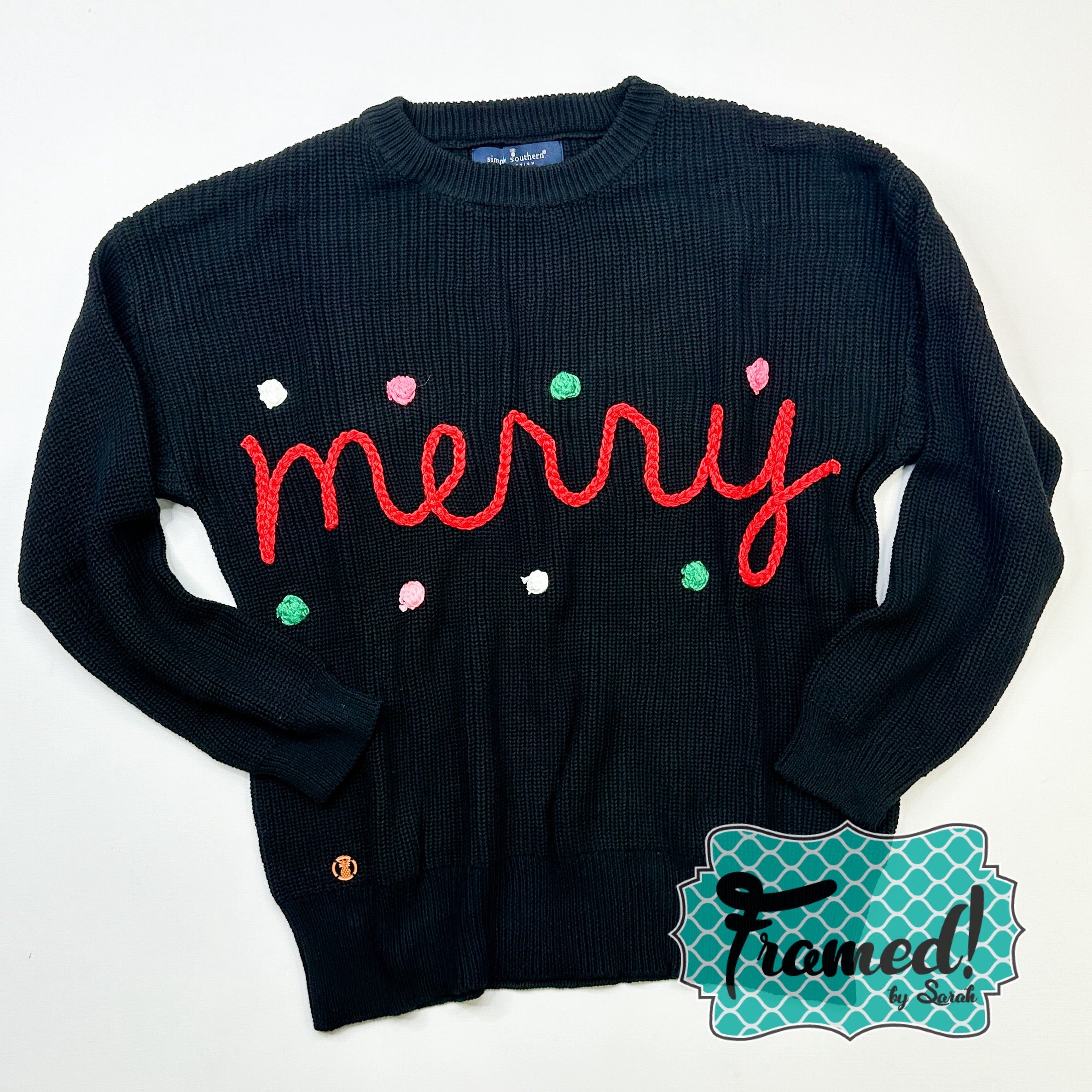 'Merry' Black Knit Sweater (Sm & Md Only)