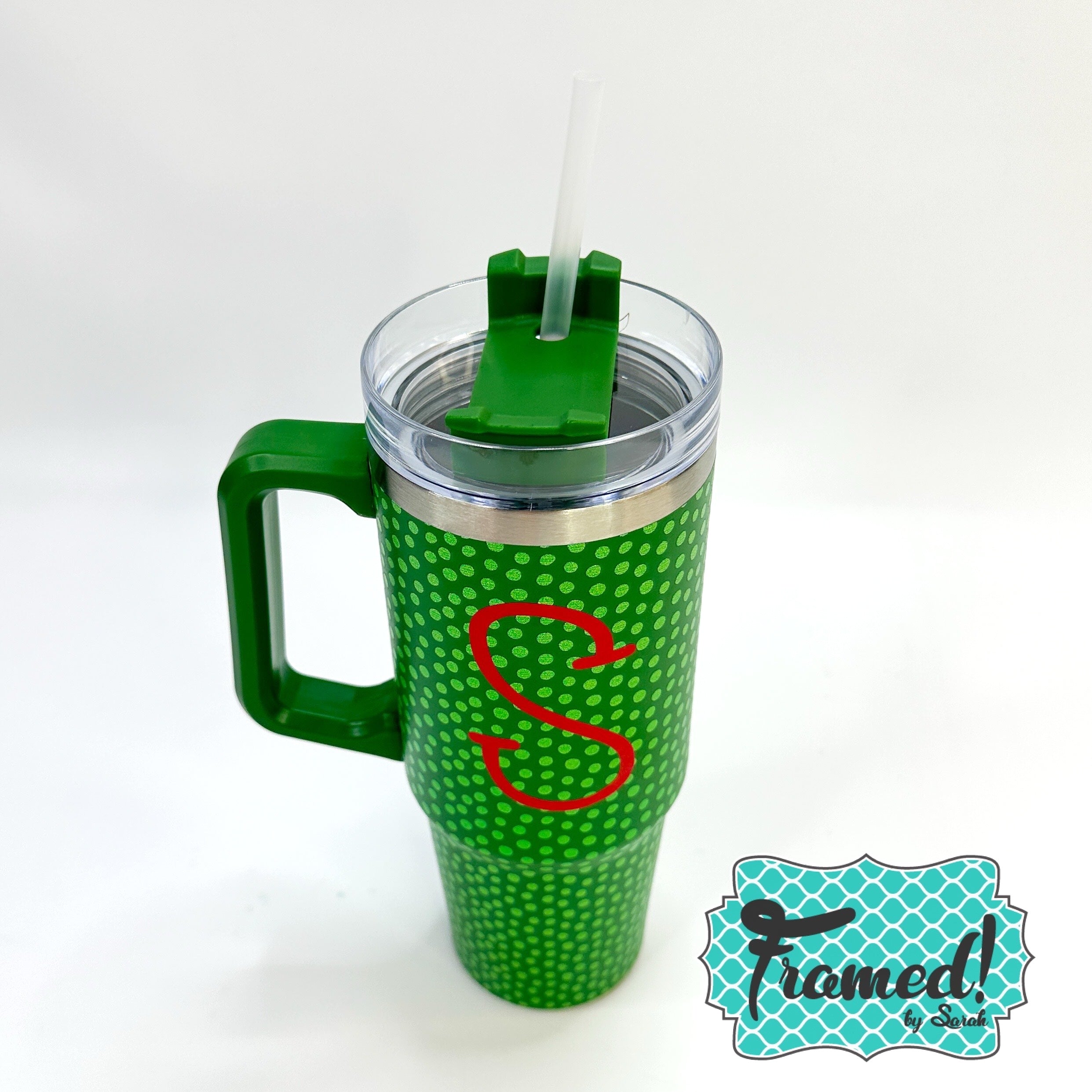 Green Polka Dot Tumbler