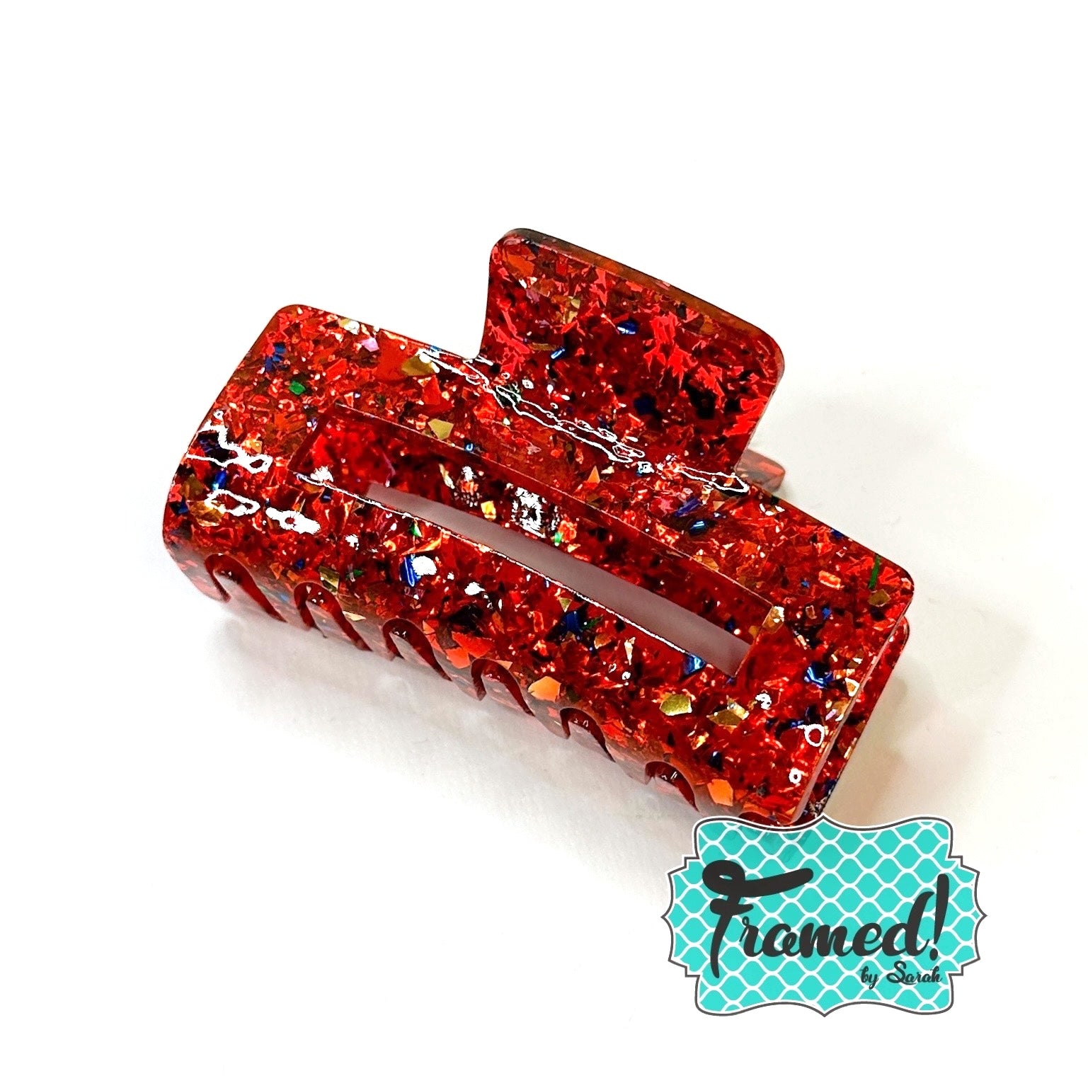 Red Glitter Hair Clip