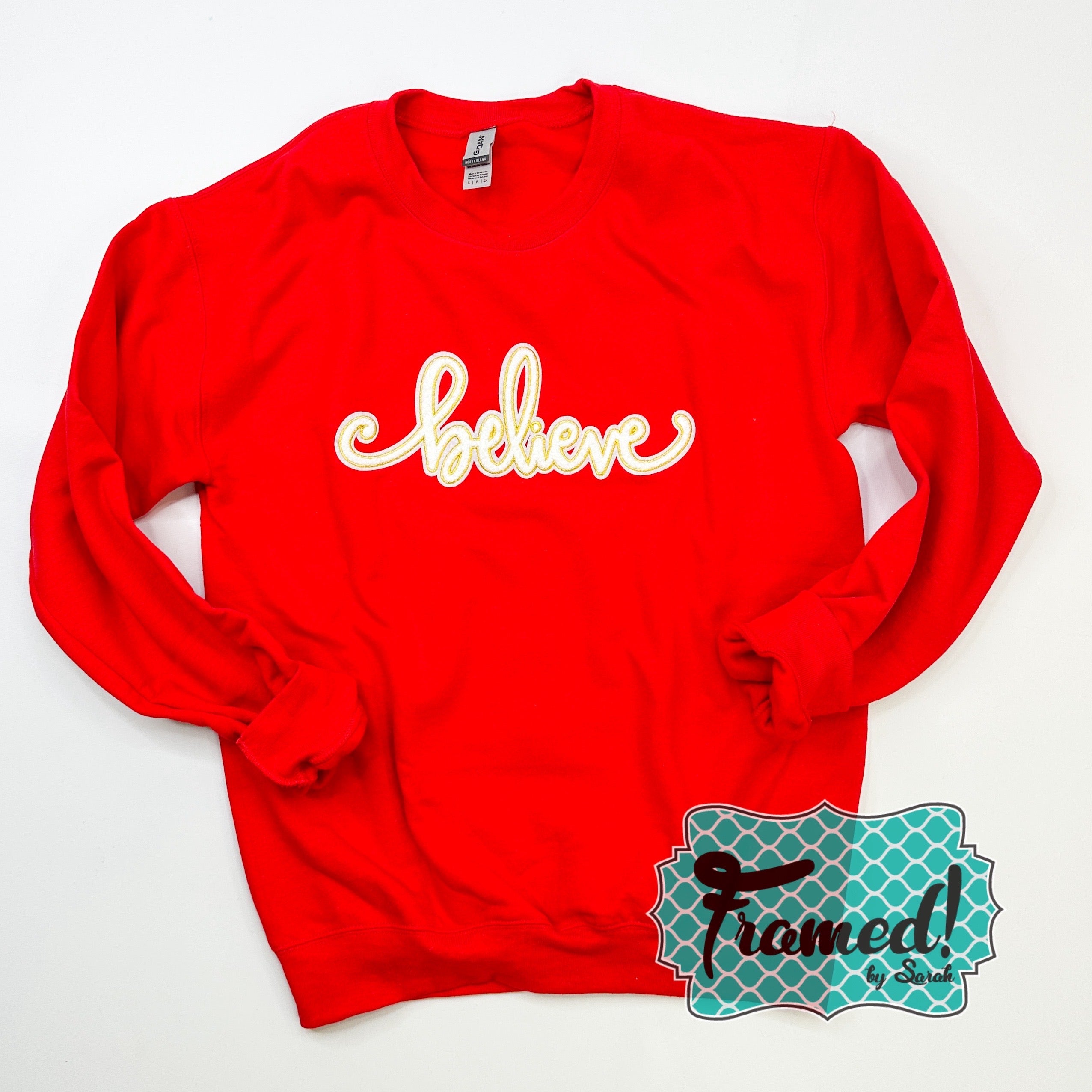 Red 'Believe' Sweatshirt