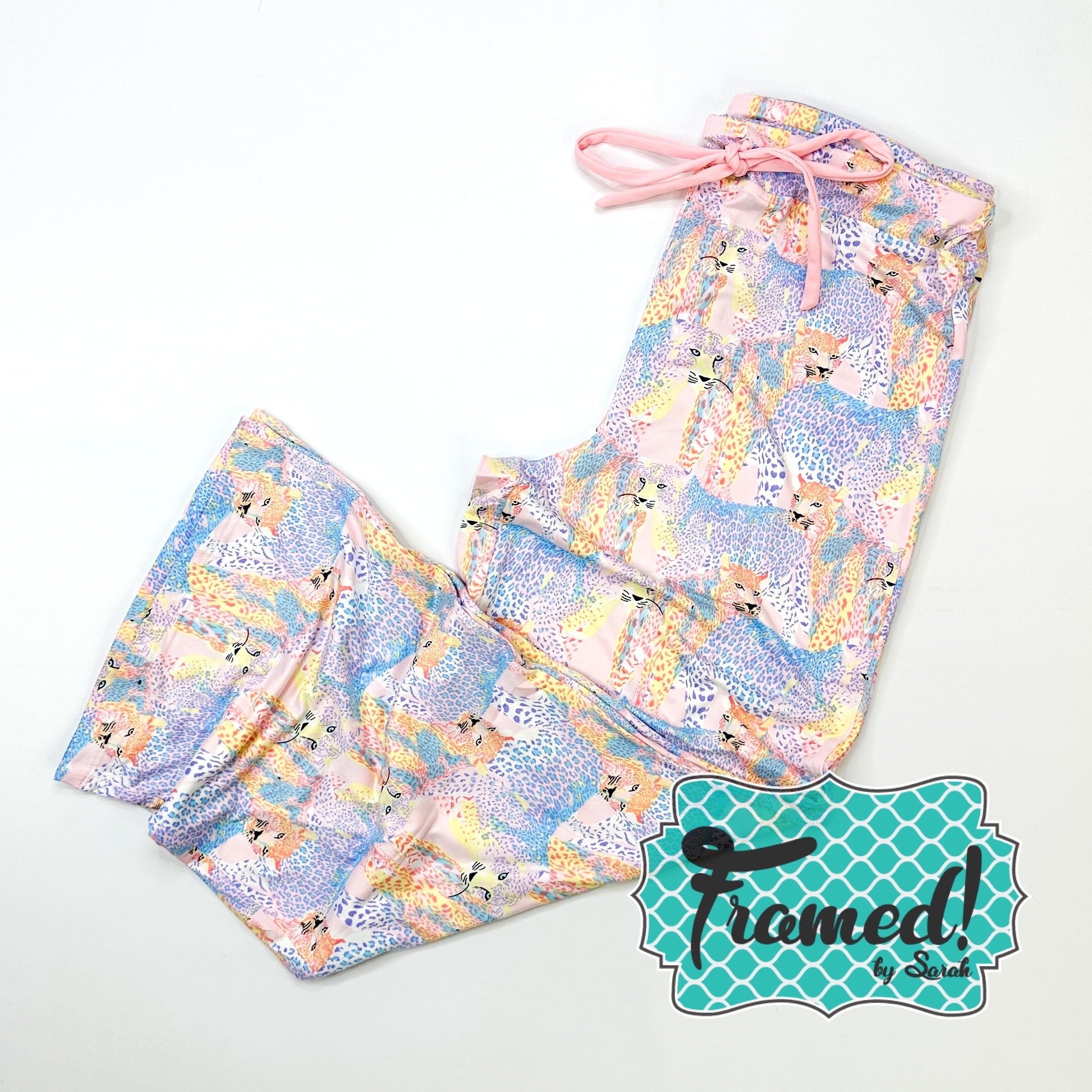 Pastel Cheetah Pajama Pants