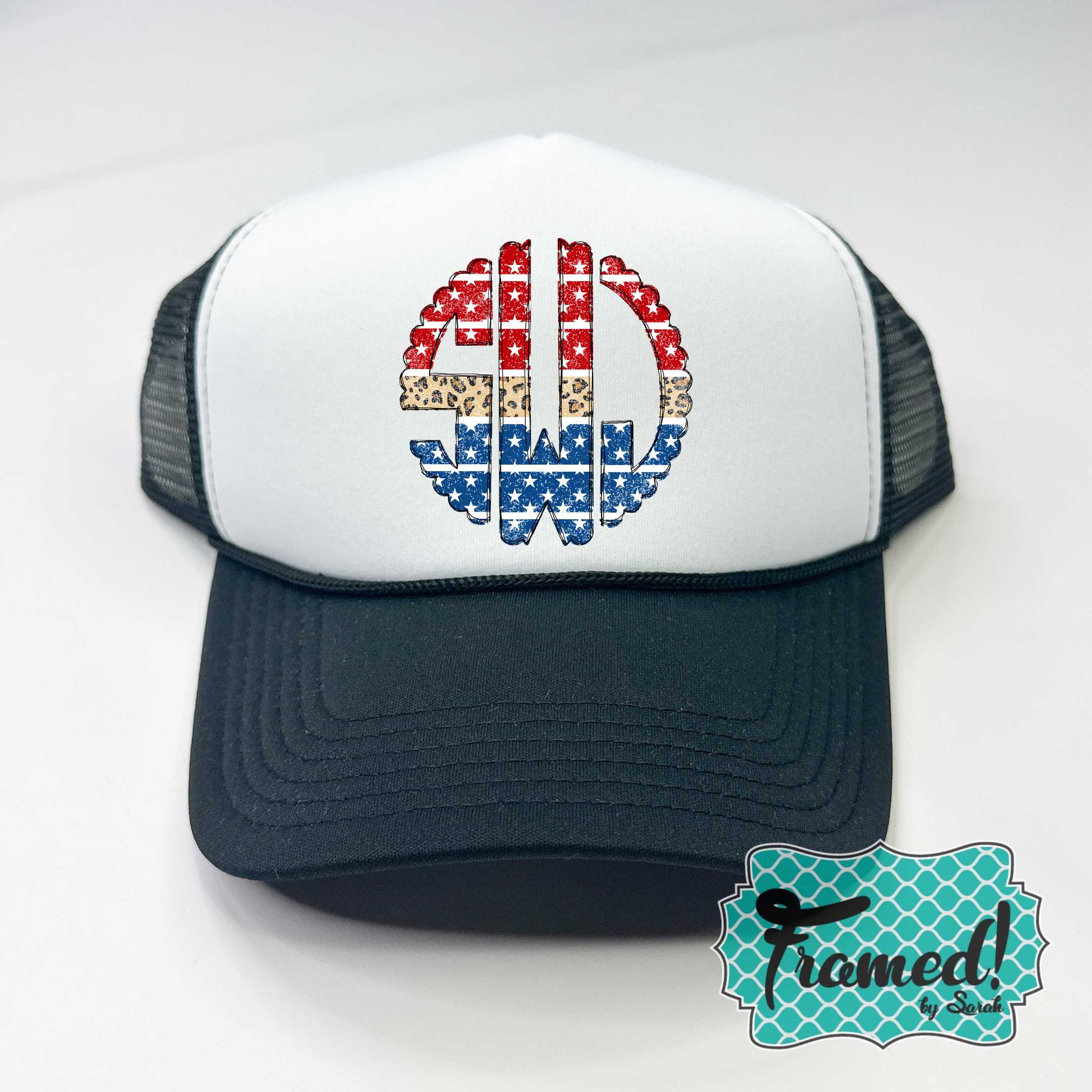 Patriotic Monogrammed Trucker Hat