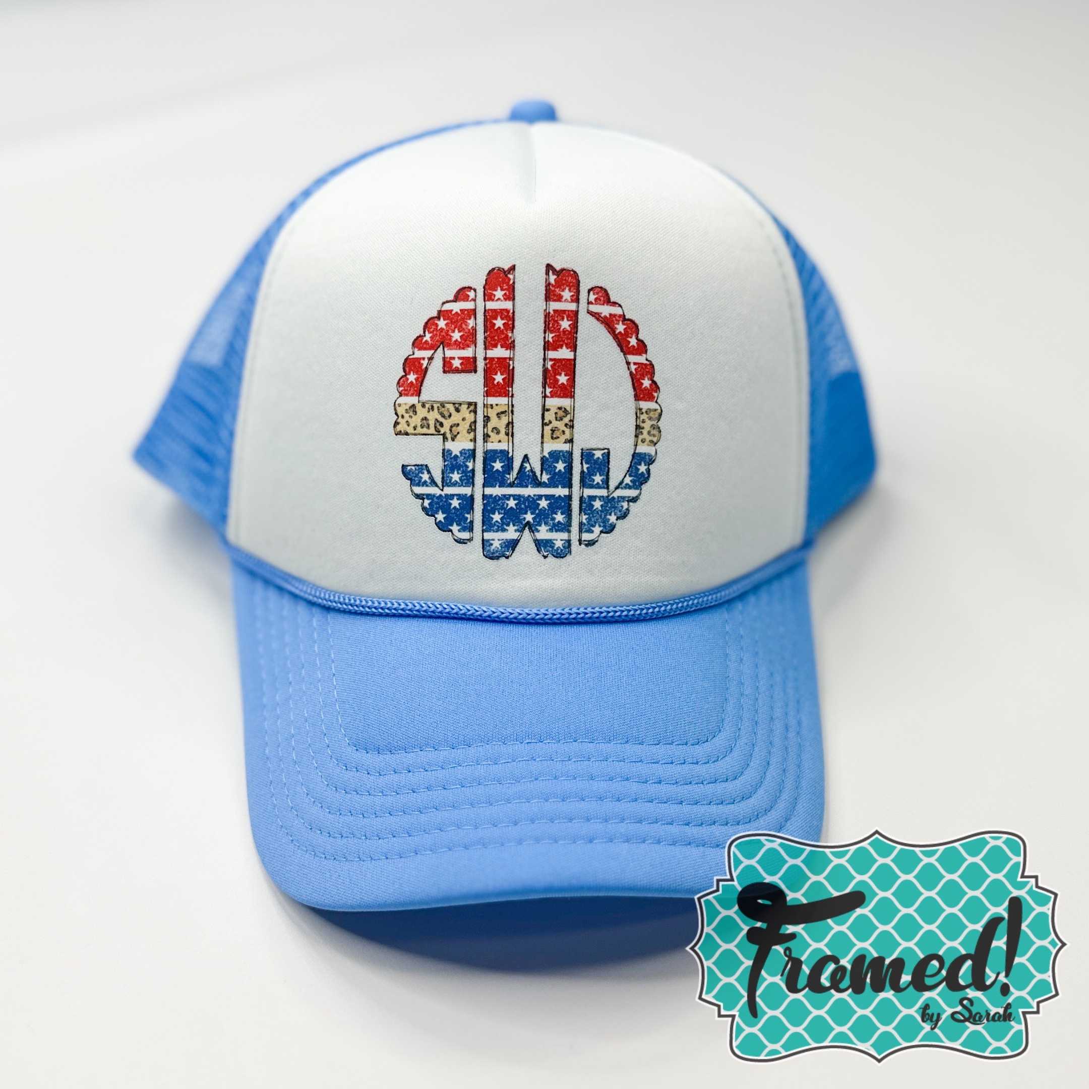 Patriotic Monogrammed Trucker Hat