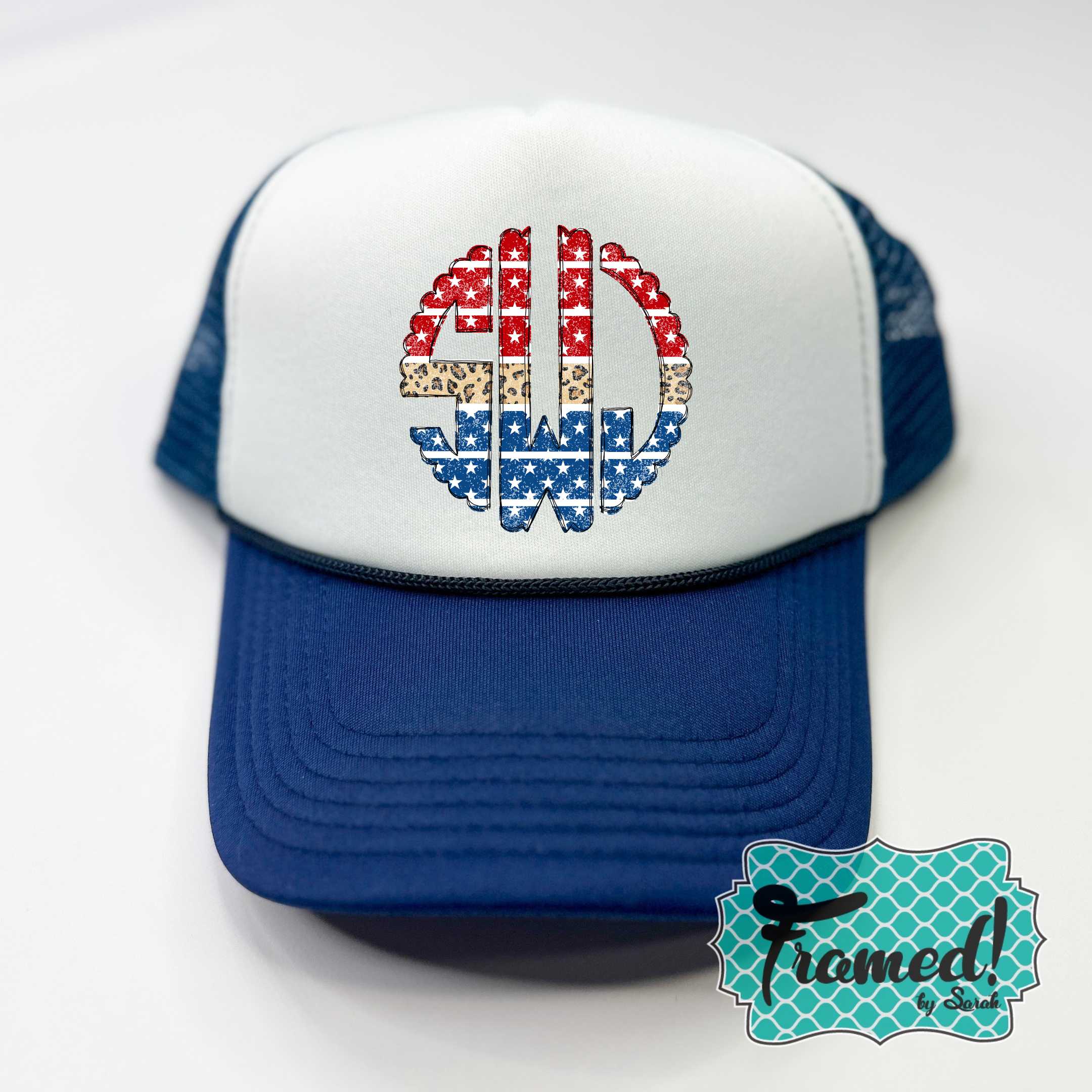 Patriotic Monogrammed Trucker Hat