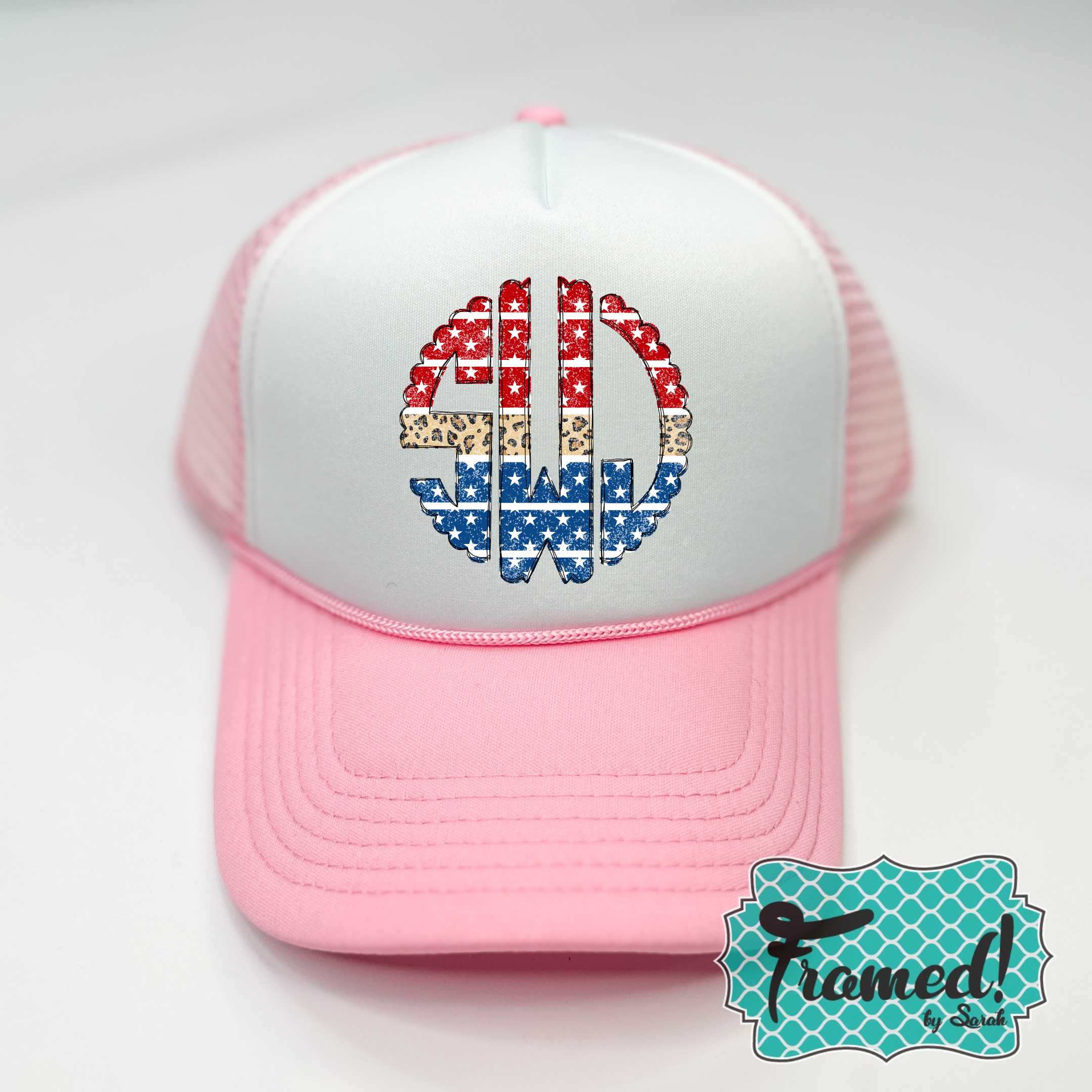 Patriotic Monogrammed Trucker Hat