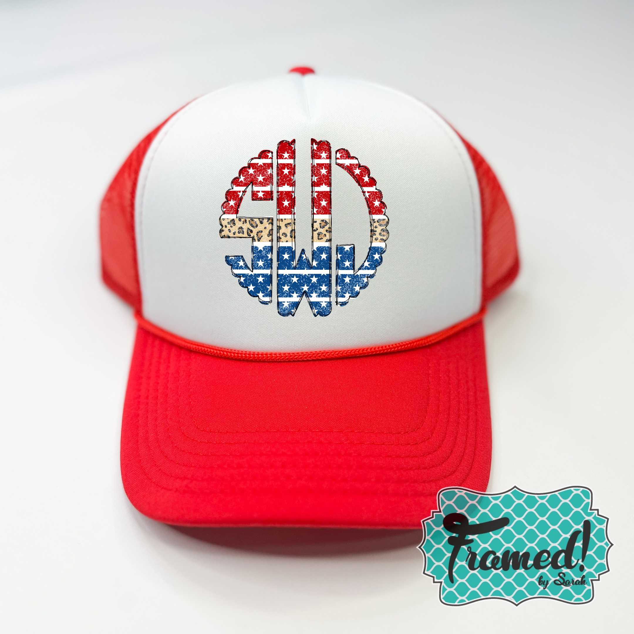 Patriotic Monogrammed Trucker Hat