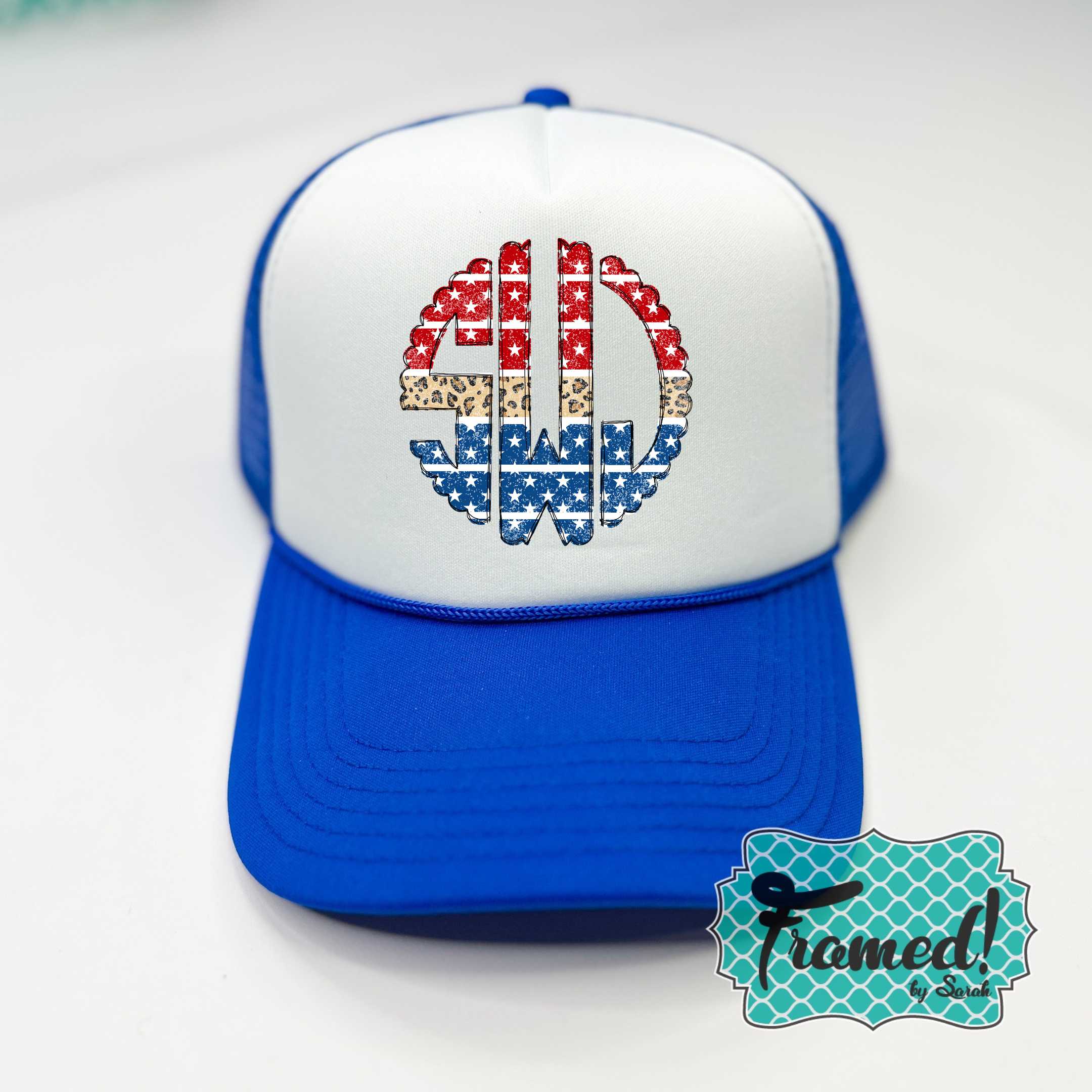 Patriotic Monogrammed Trucker Hat