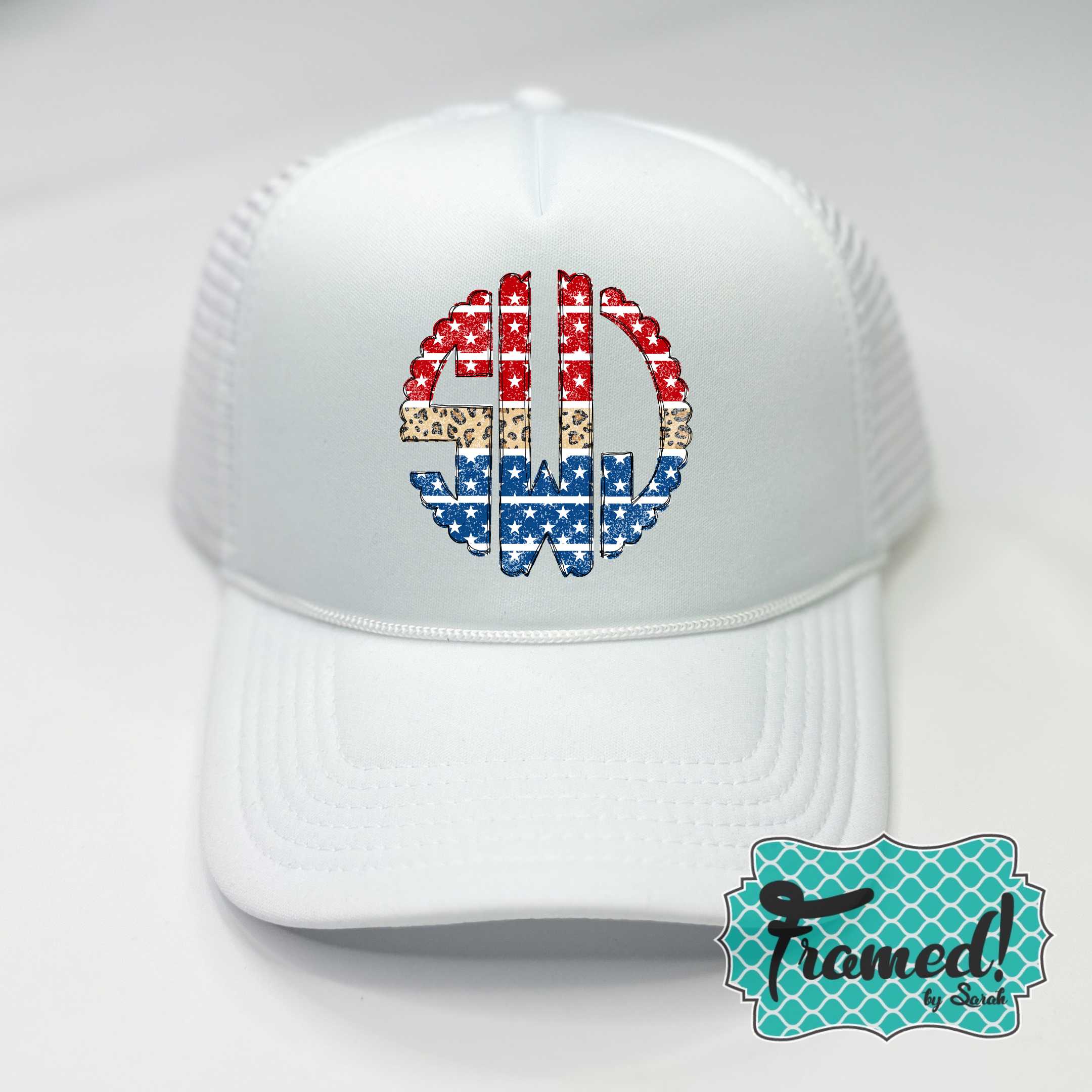 Patriotic Monogrammed Trucker Hat