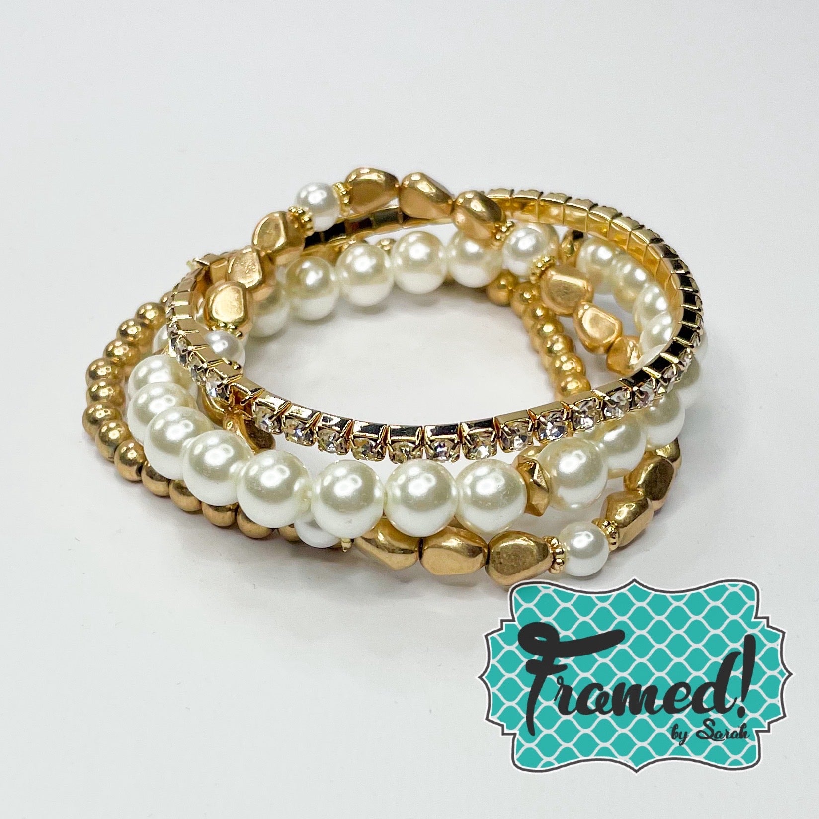 Pearl & Gold Bracelet Stack