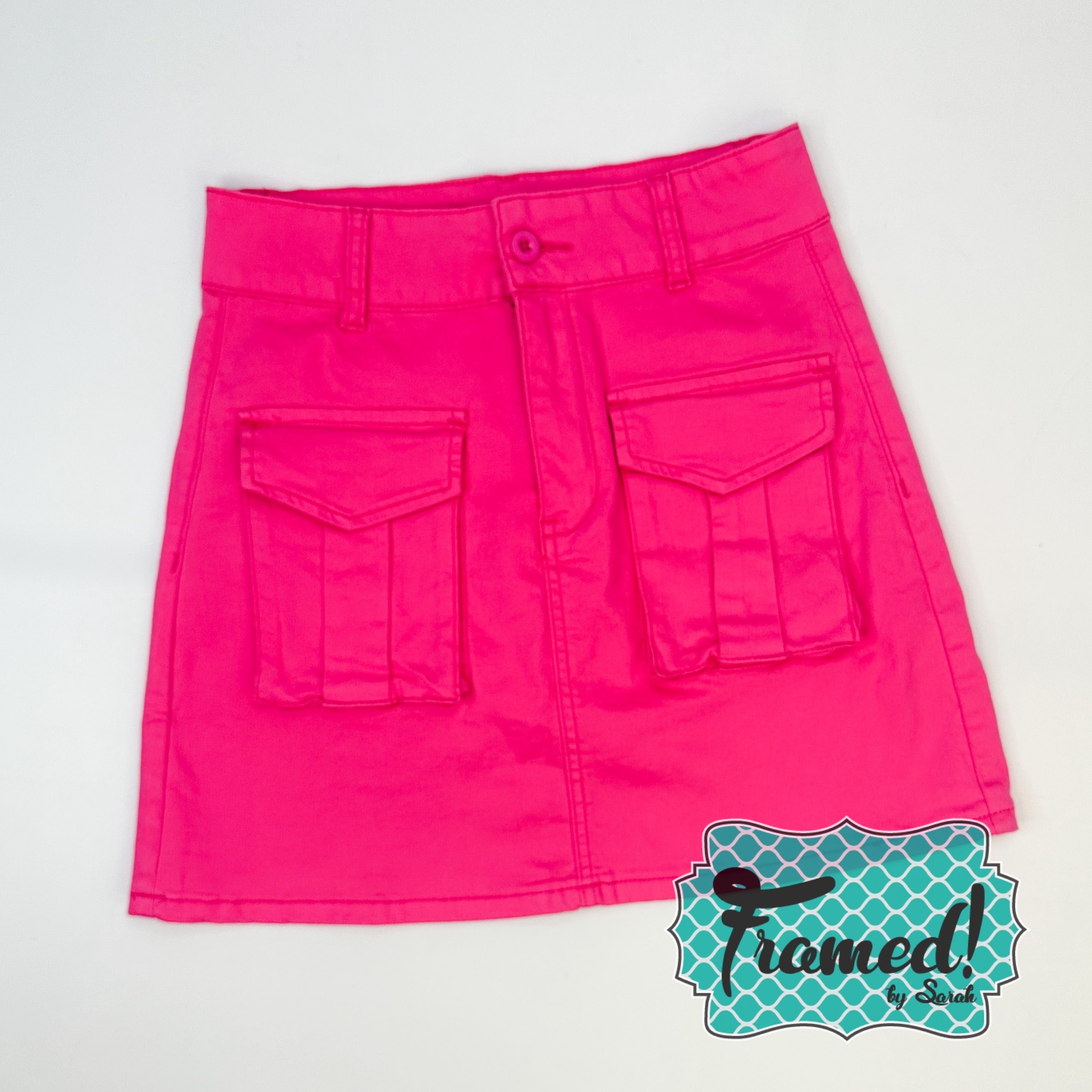 Pink Carly Cargo Skirt