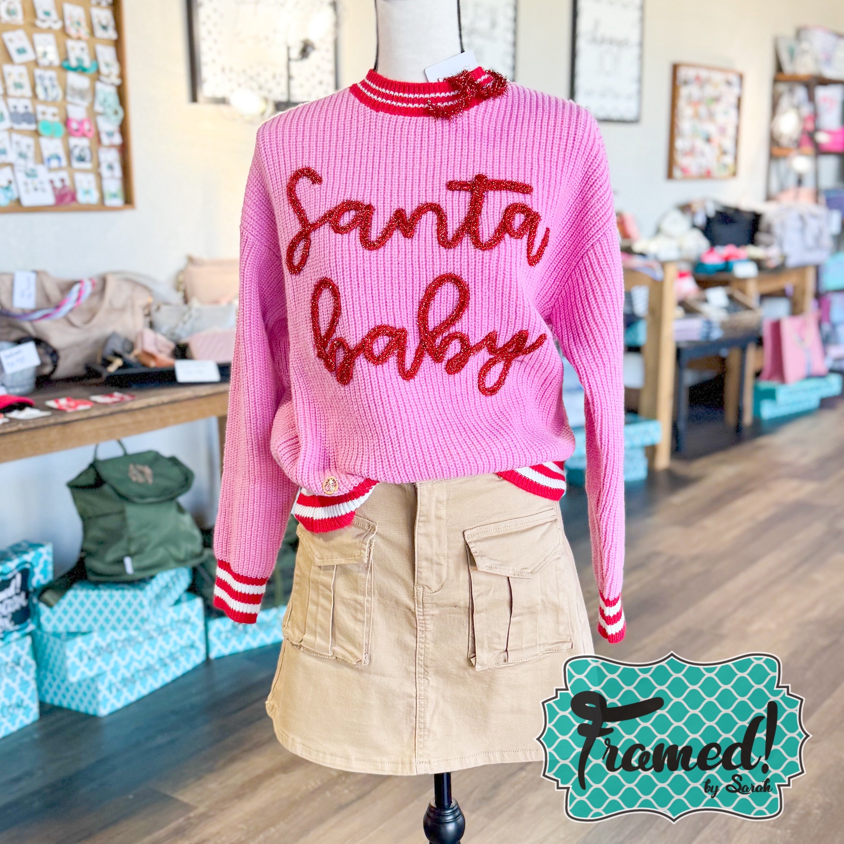 Pink 'Santa Baby' Sweater