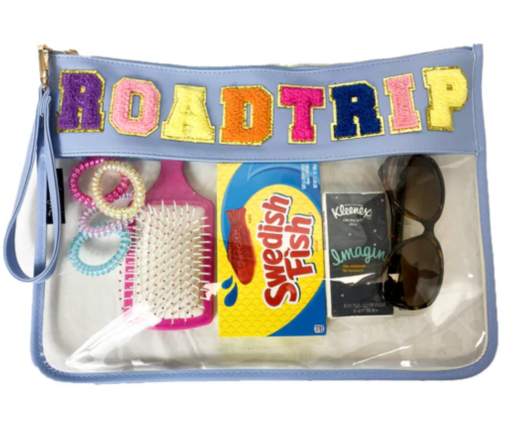 ROAD TRIP Clear Zipper Bag