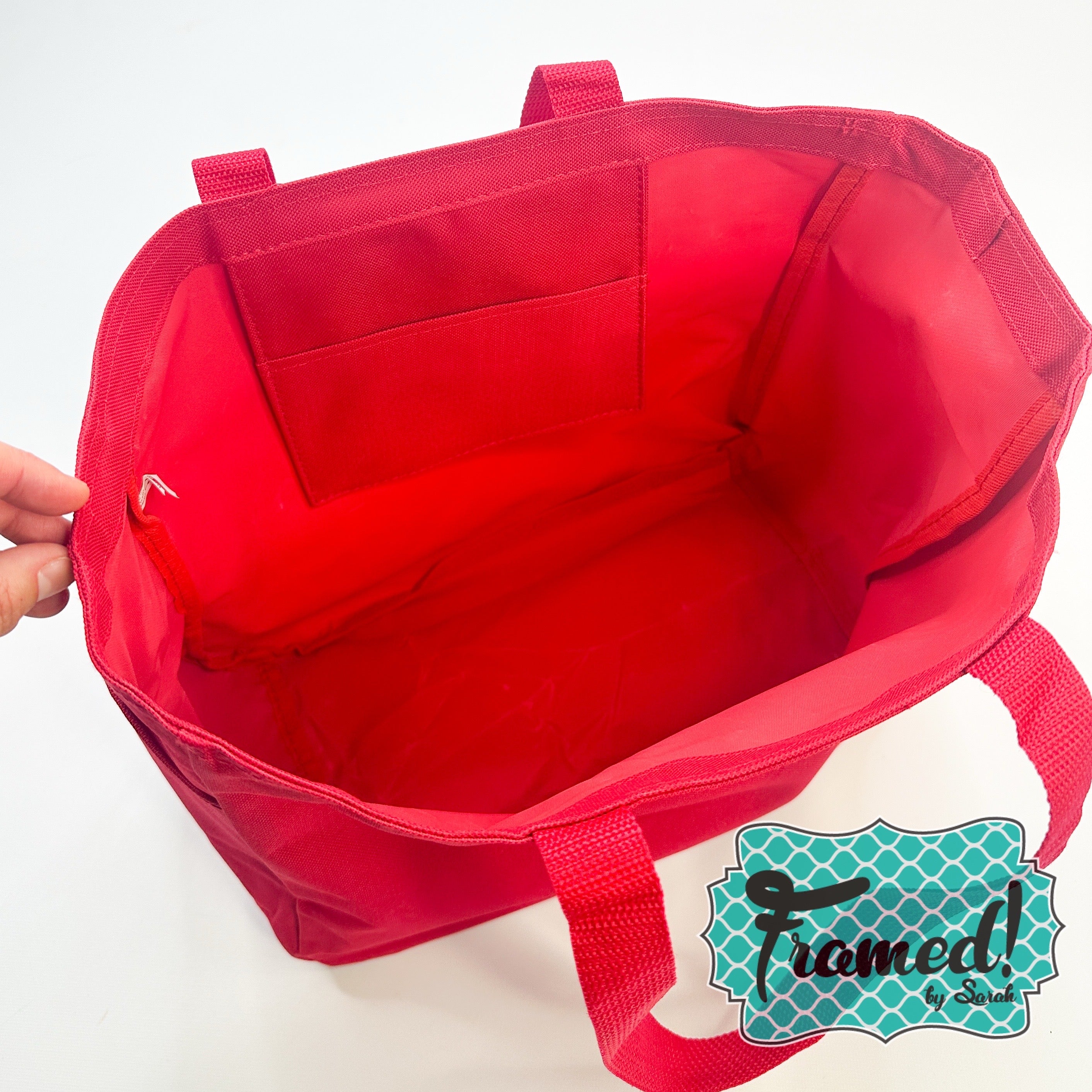Red Canvas Tote Bag