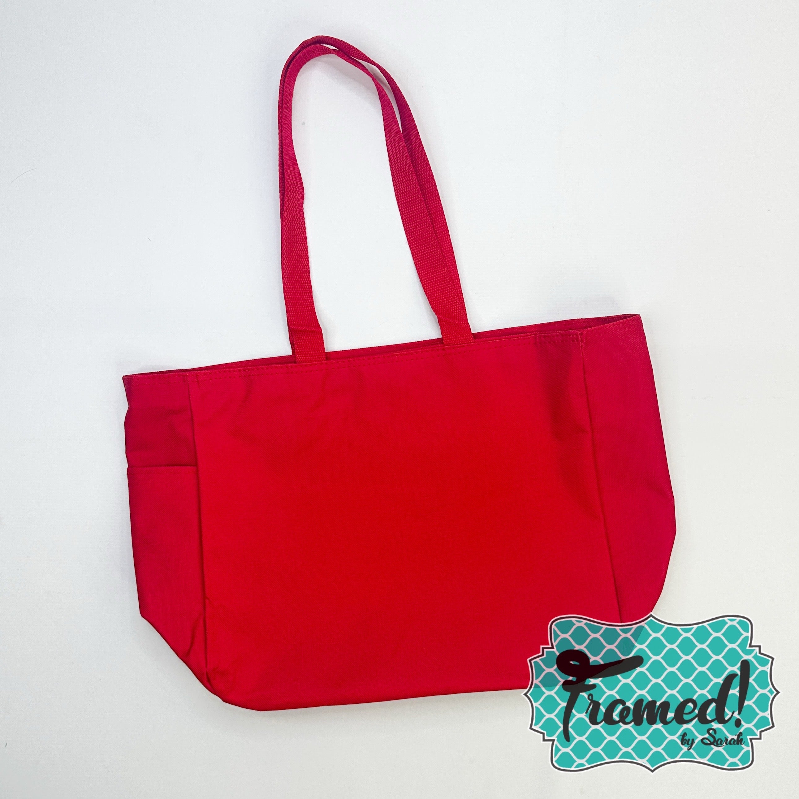 Red Canvas Tote Bag