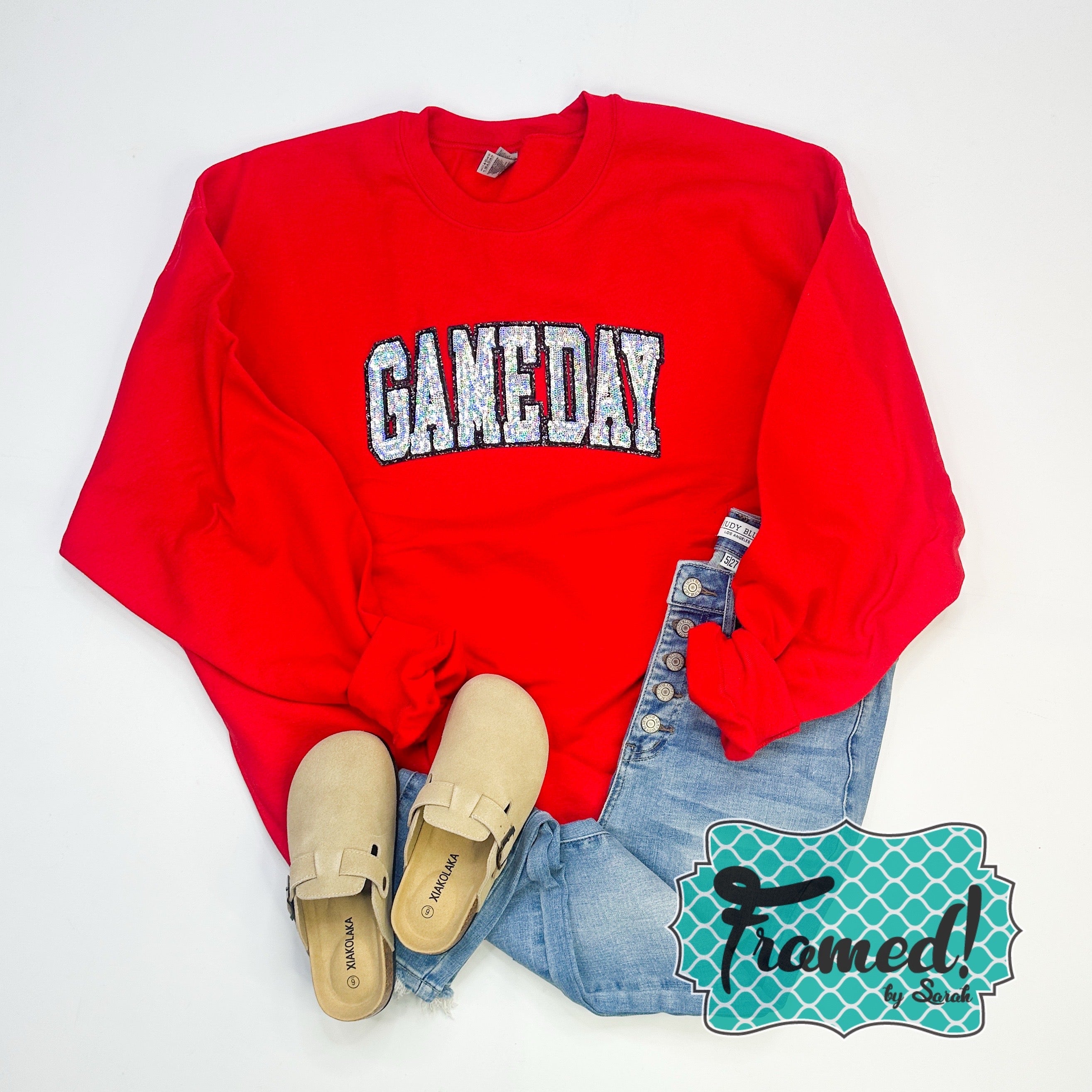 Red 'Game Day' Sweatshirt (2X only)