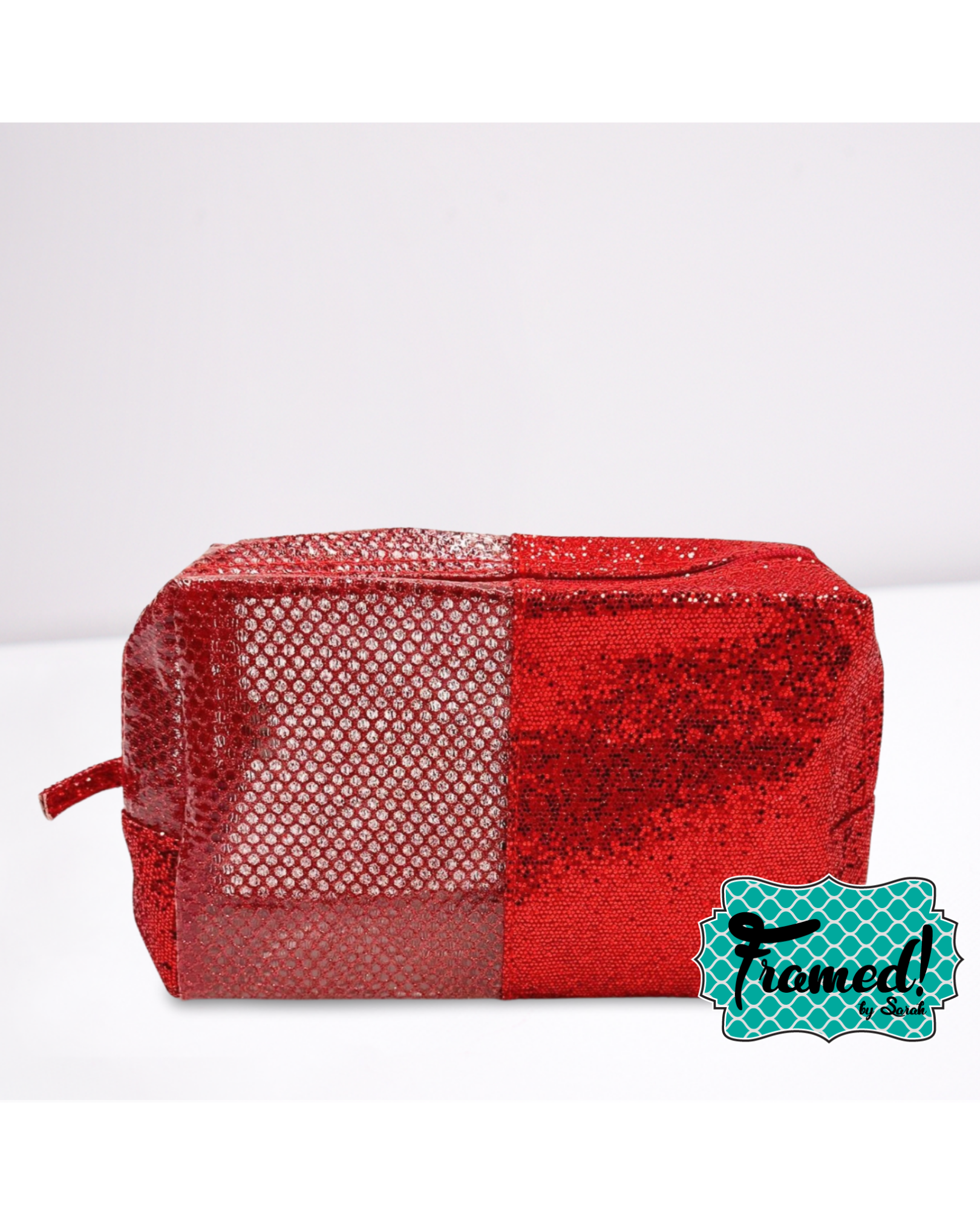 Red Glitter Cosmetic Bag
