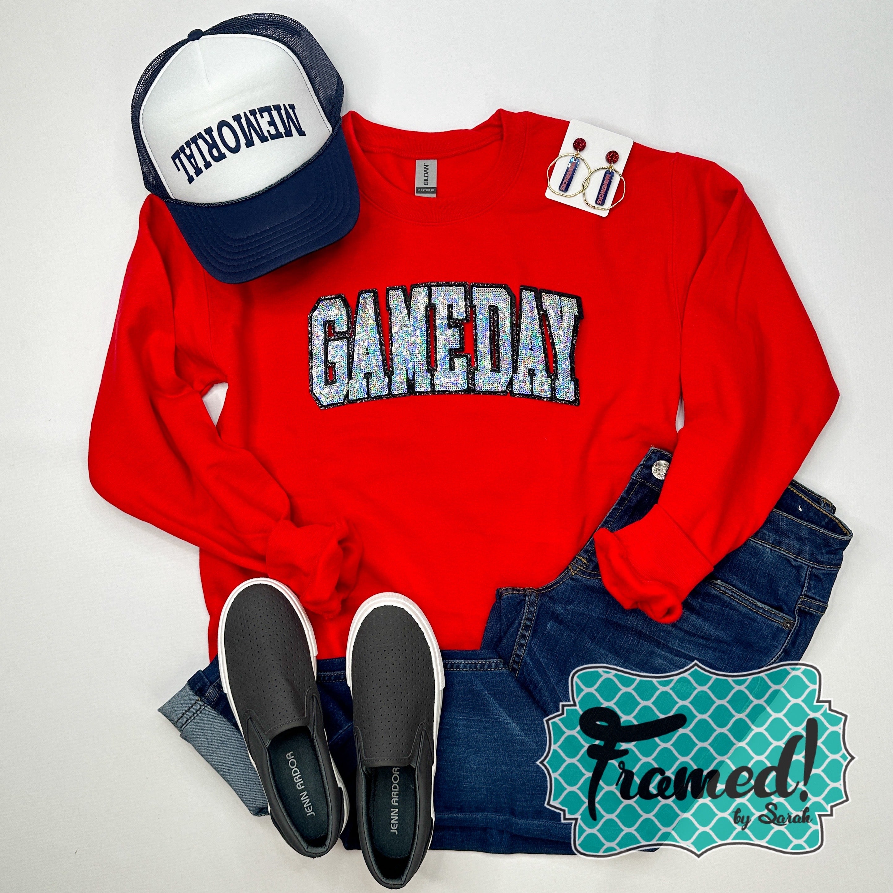 Glitter Game Day Sweatshirt