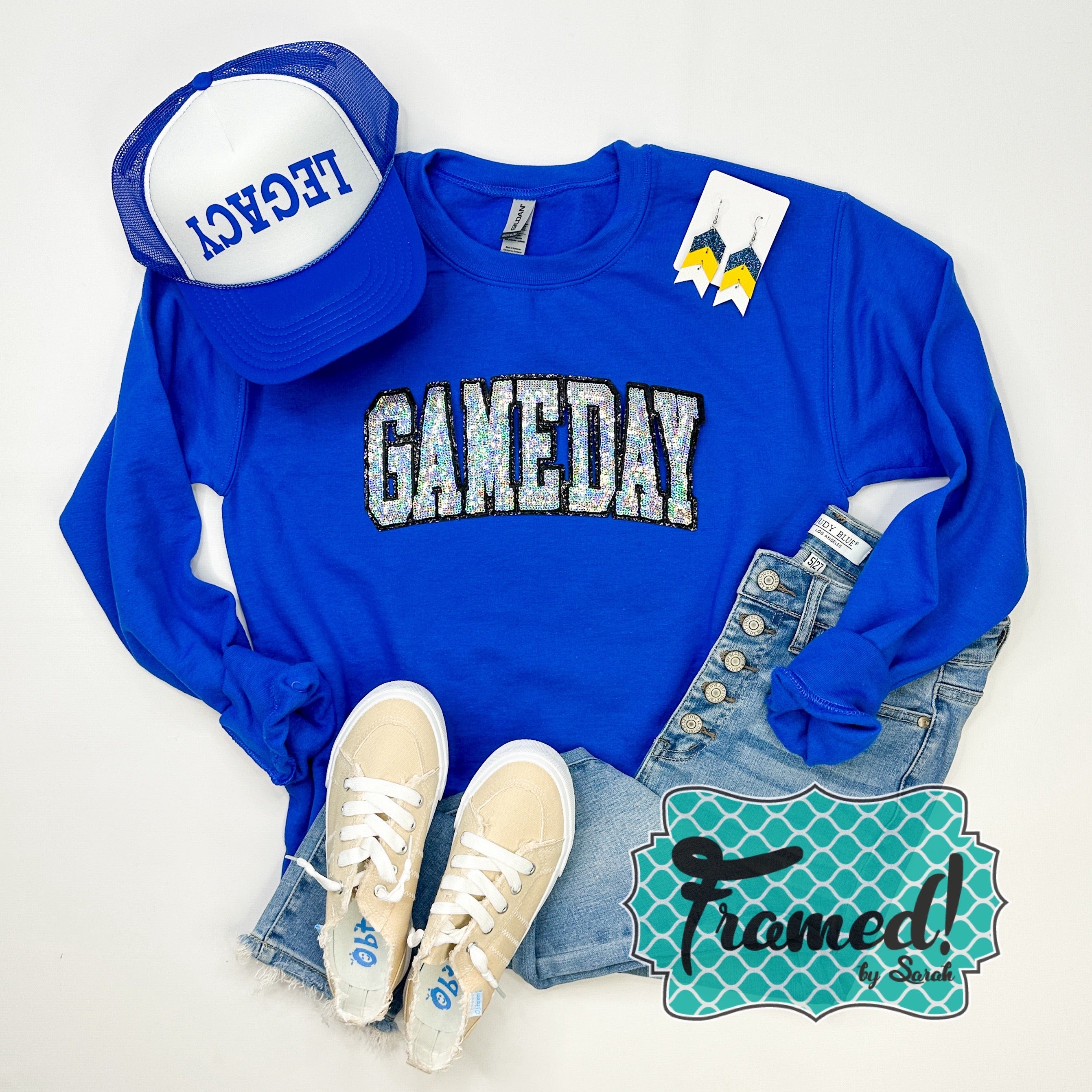 Glitter Game Day Sweatshirt