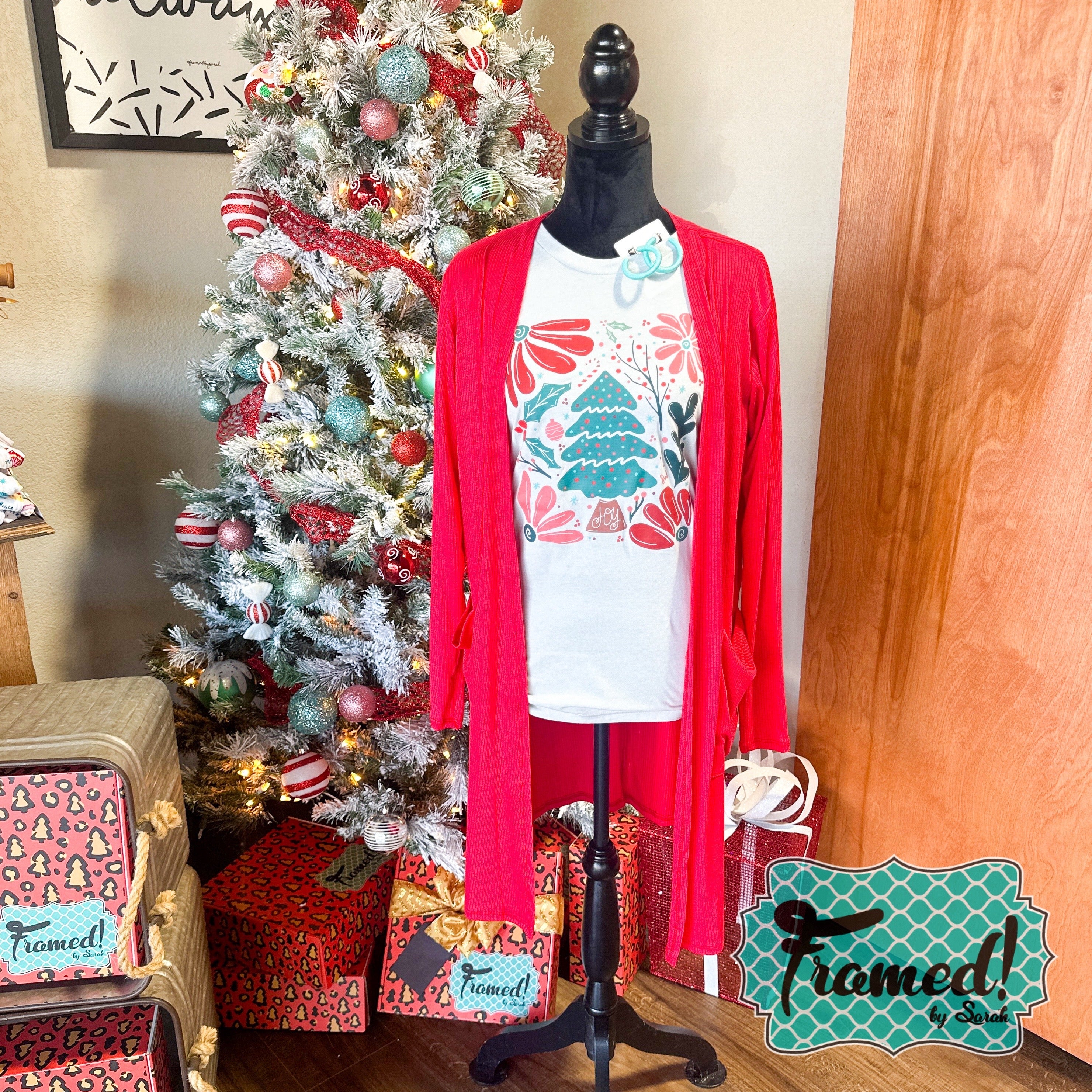 Red Sweetheart Cardigan