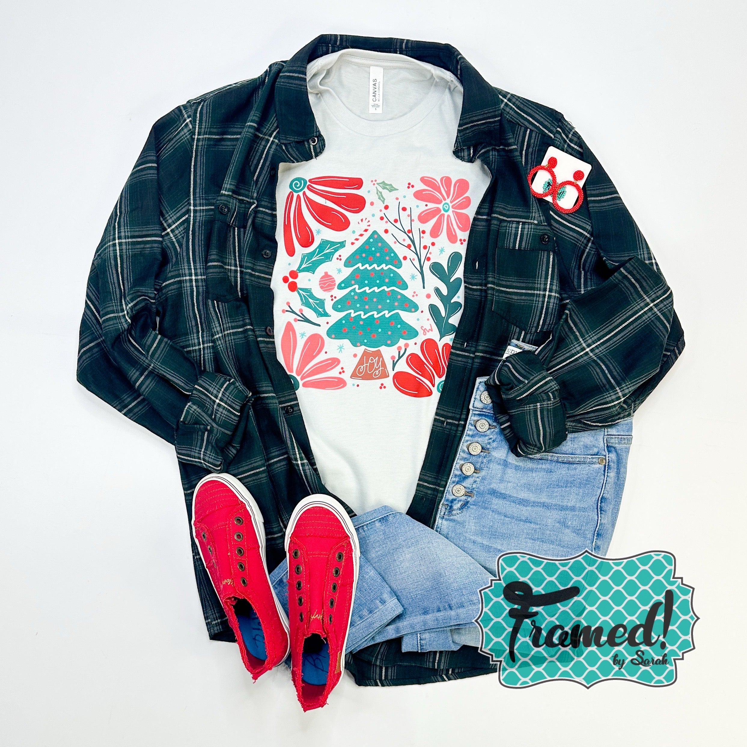 Dark Green Long Sleeve Flannel