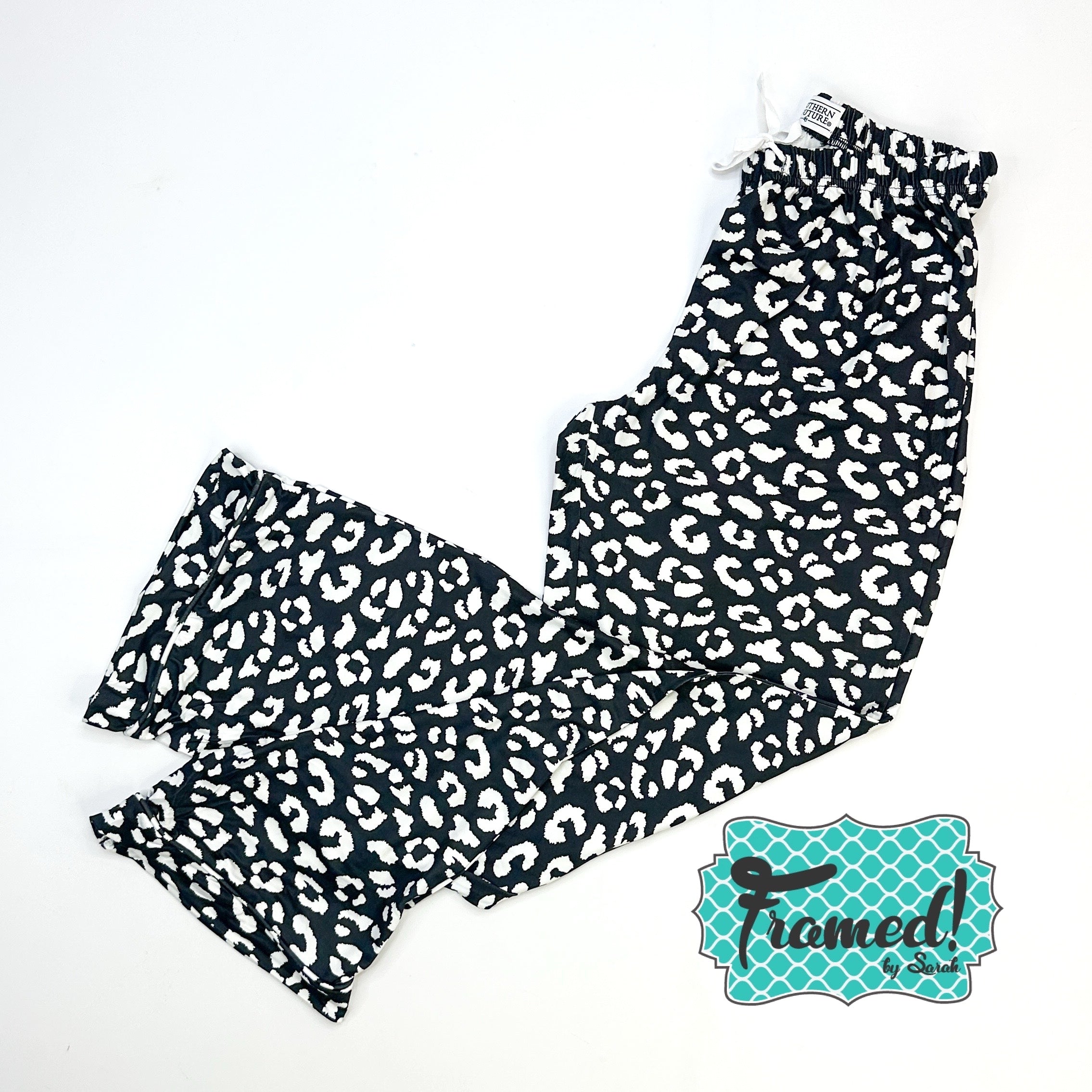 Black & White Leopard Pajama Pants