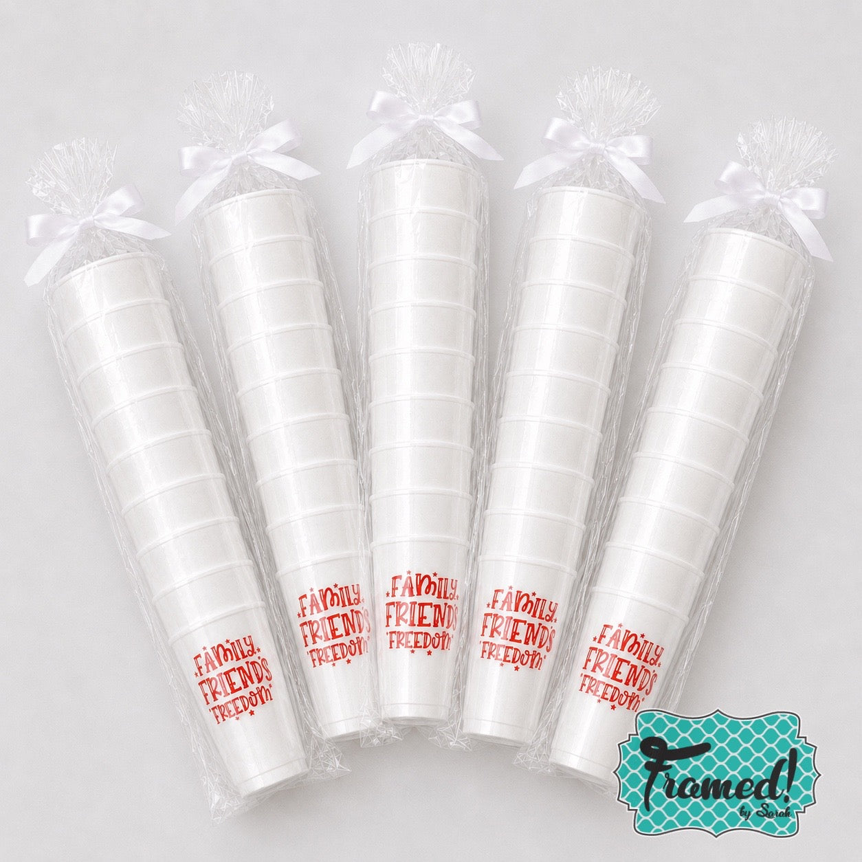 Set of 5 Family • Friends • Freedom Cups Bundle