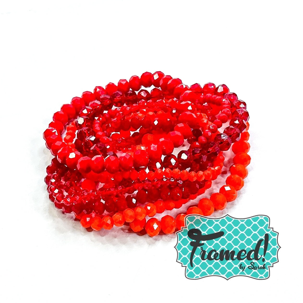 Shades of Red Bracelet Stack