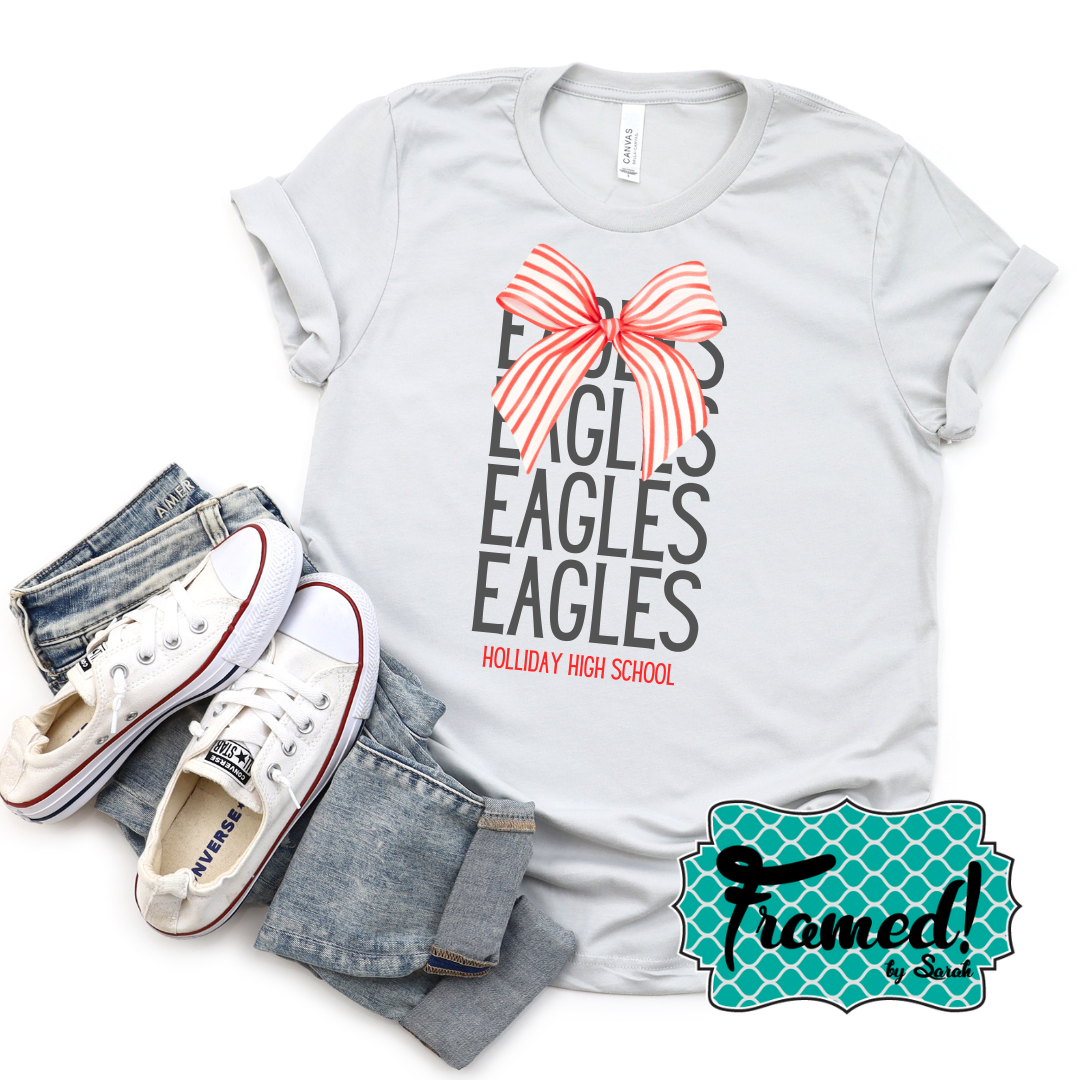 Team Name with Bow Spirit Tees