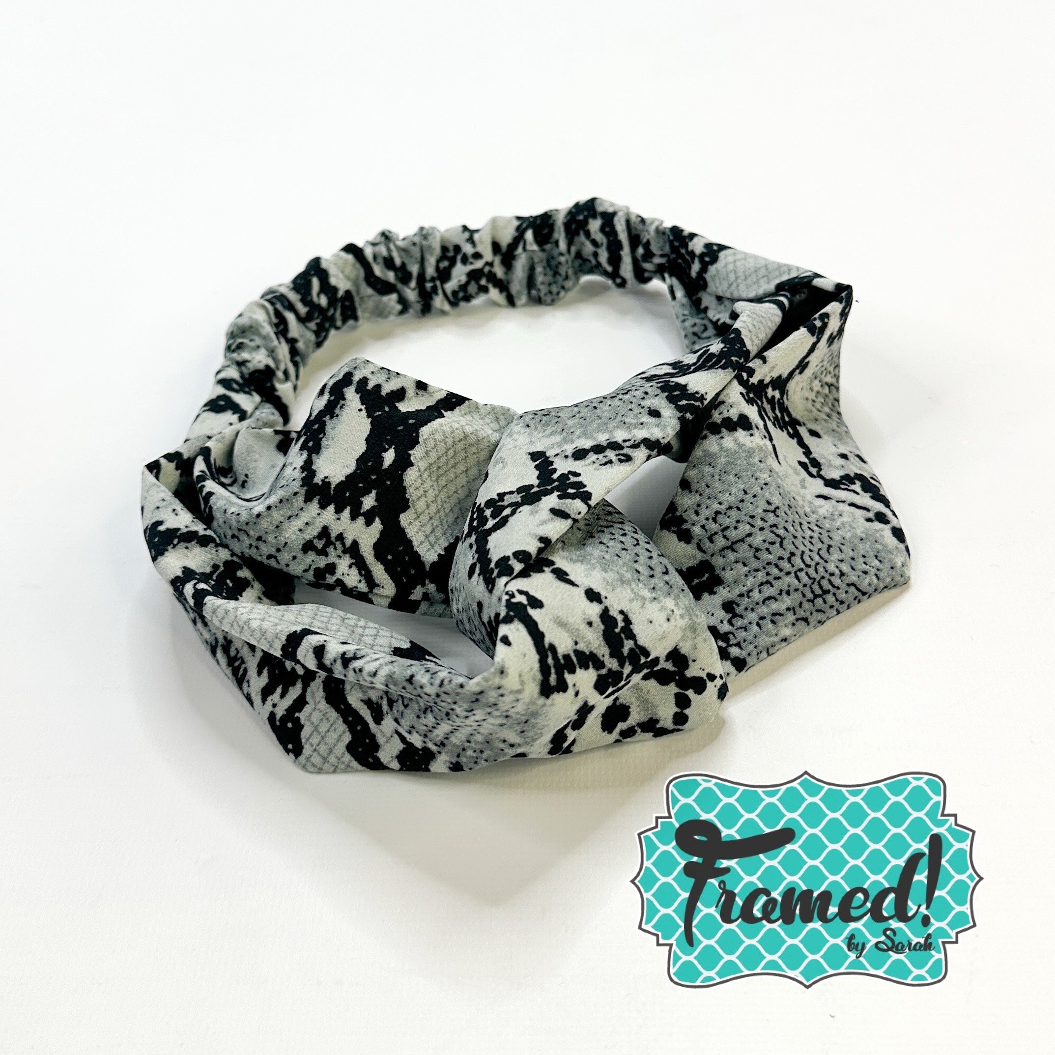 Soft Snakeskin Print Head Wrap