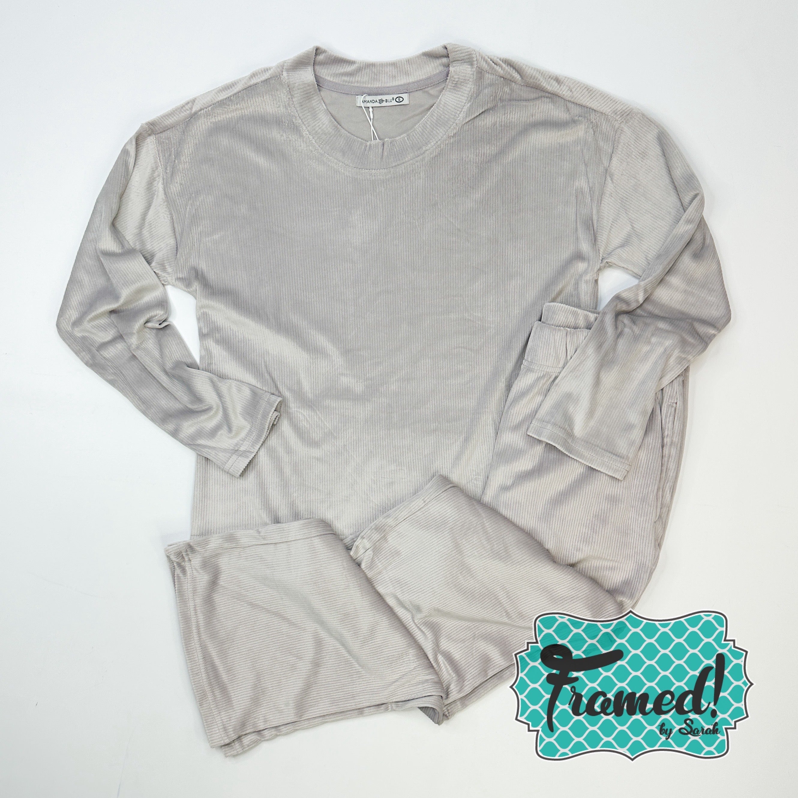 Soft Gray Luxe Lounge Pajama Set