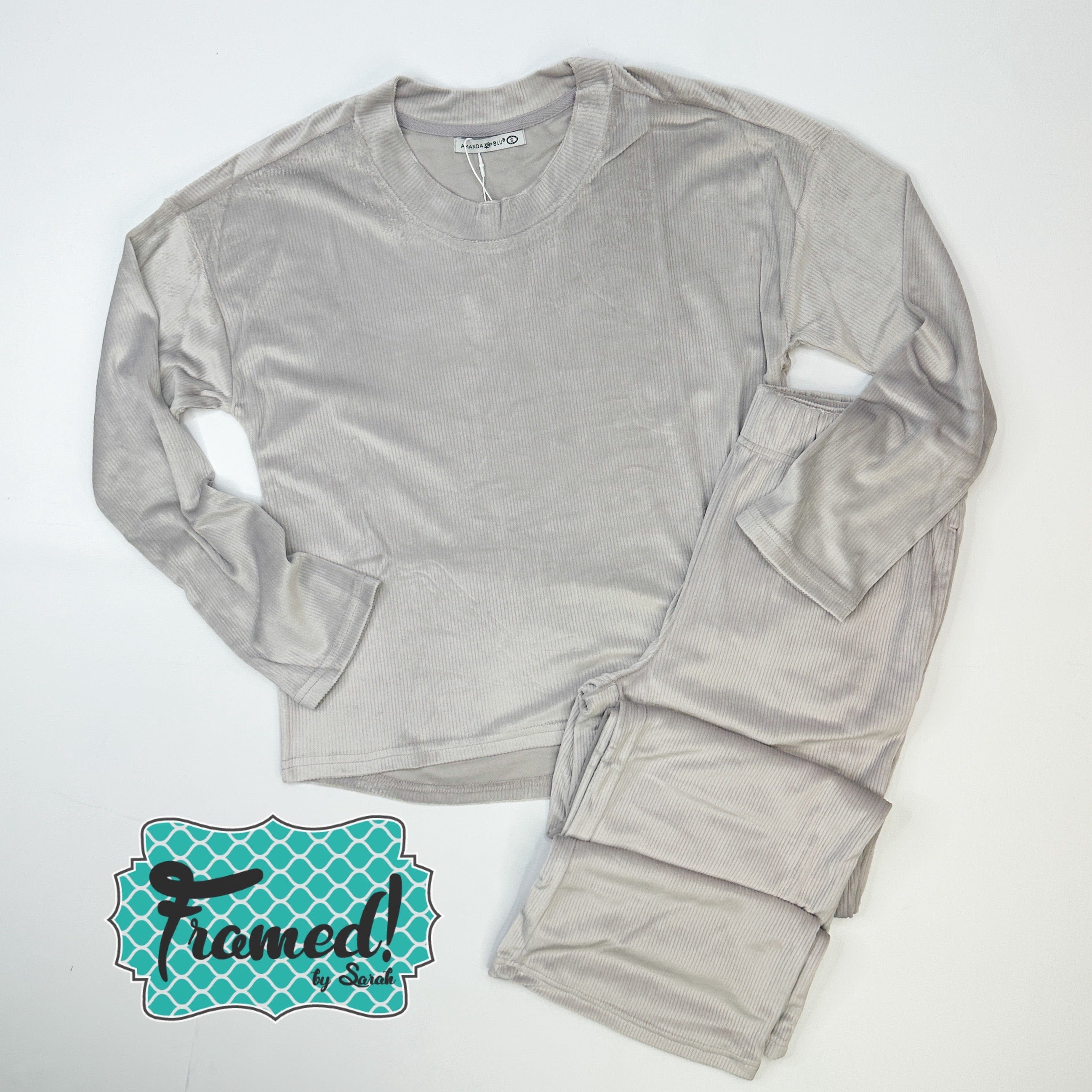 Soft Gray Luxe Lounge Pajama Set