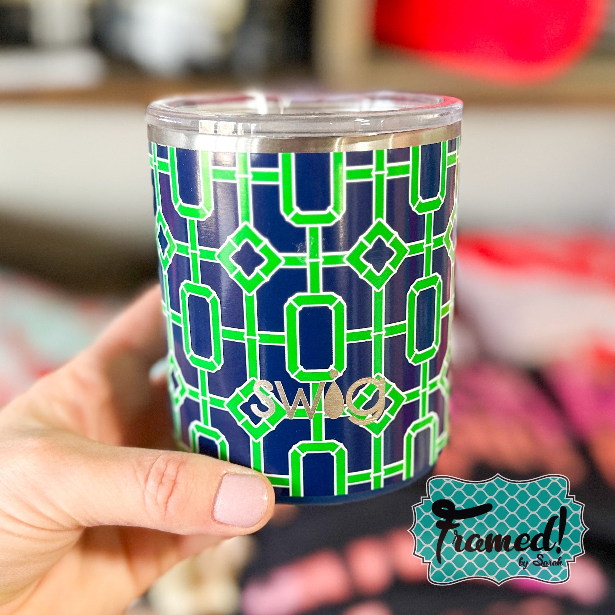 Swig 12 oz. Lowball Tumbler - Navy Bamboo