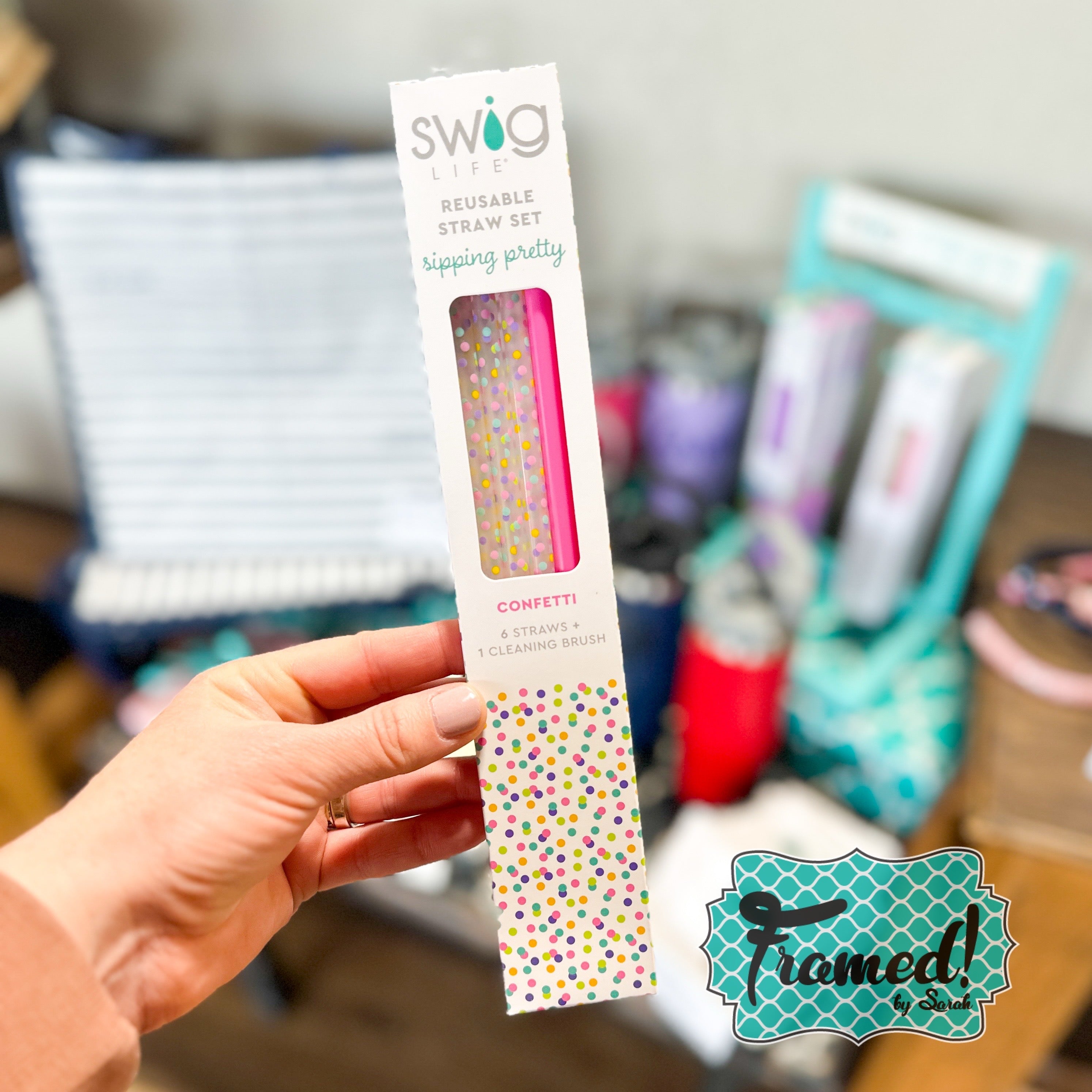 Swig Reusable Straw Set - Confetti