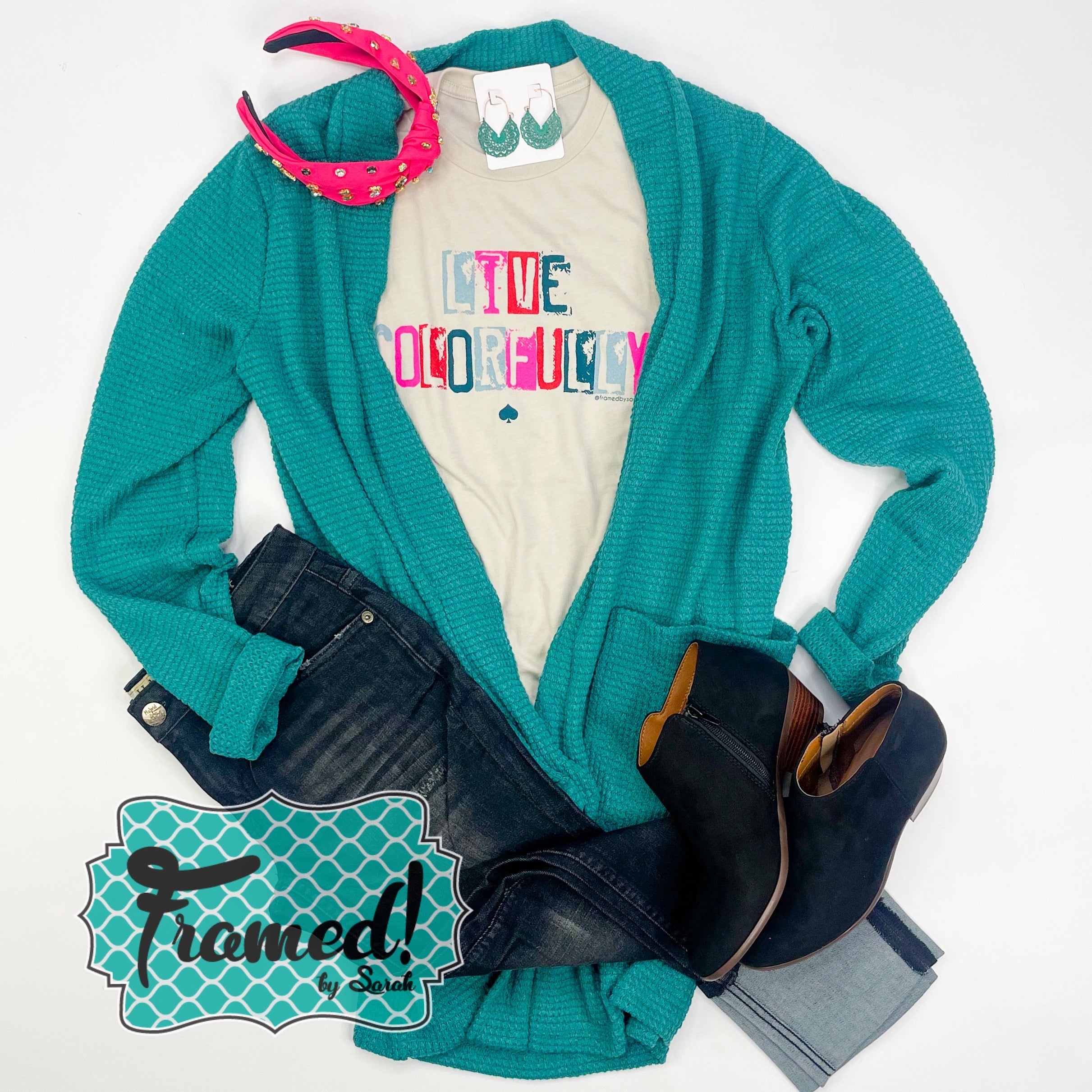 Teal Lola Cardigan (One Size Only)