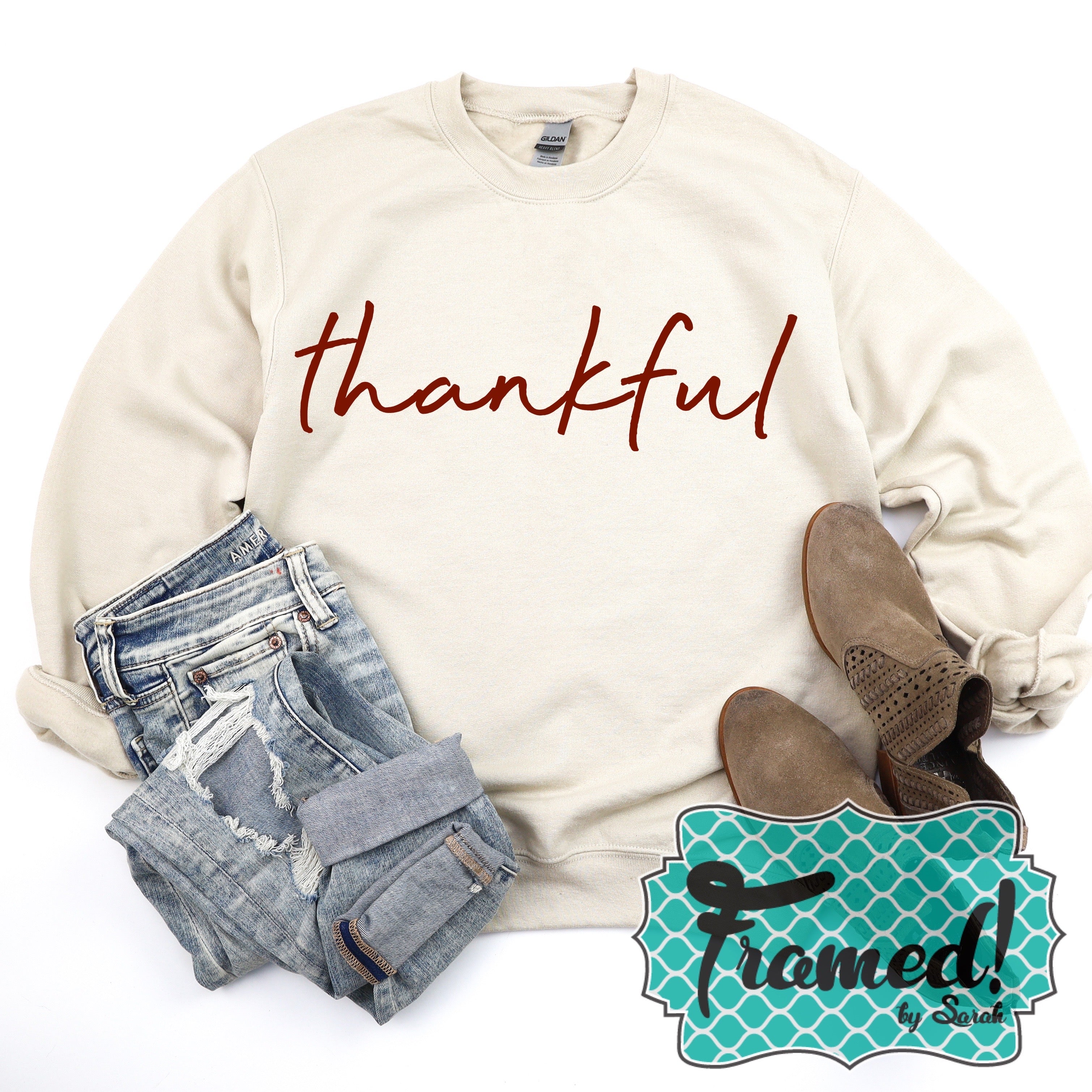 'Thankful' Sweatshirt (2X & 3X only)