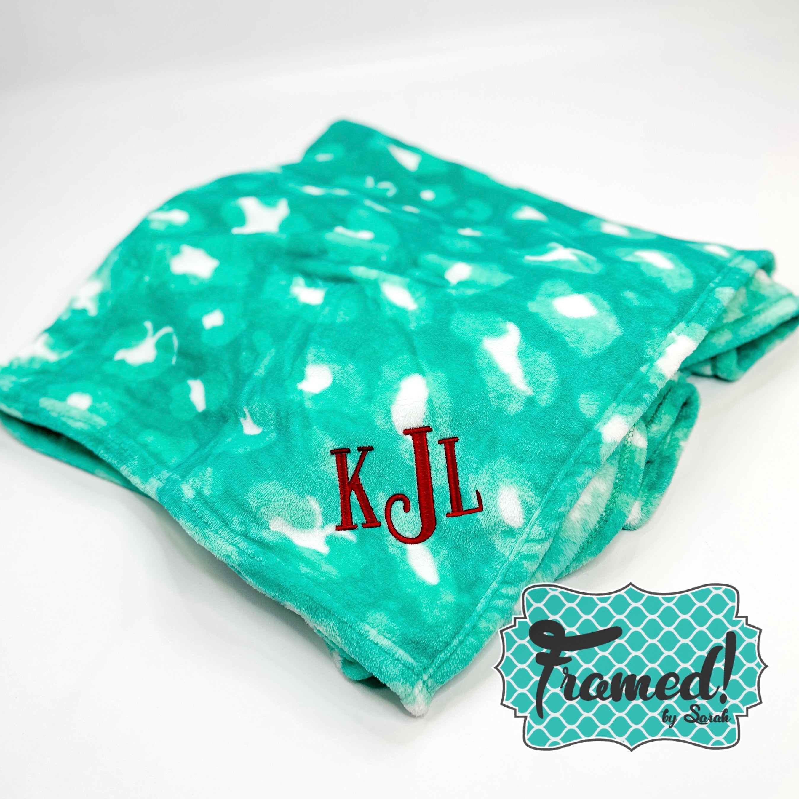 Turquoise Leopard Super Soft Blanket
