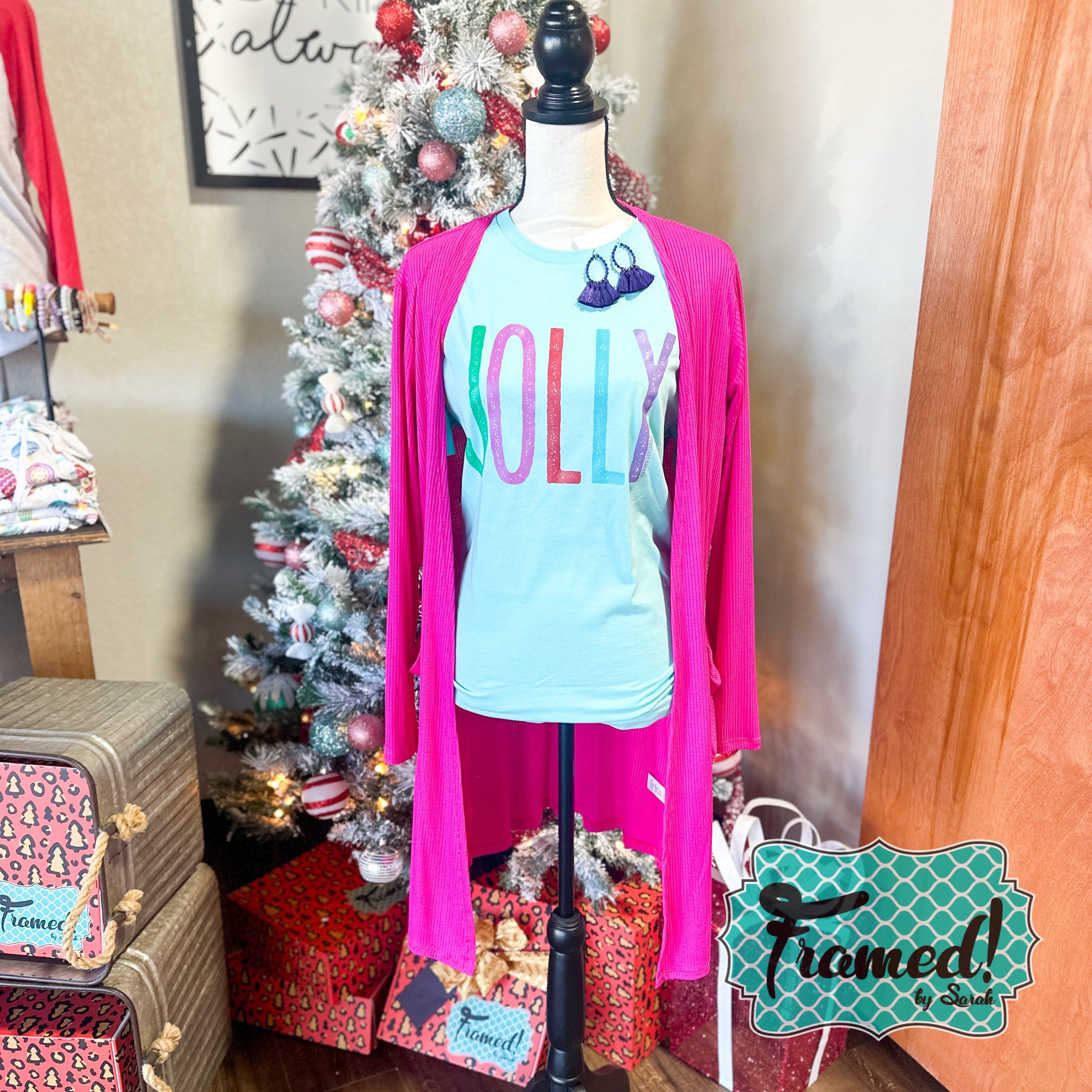 Turquoise 'Jolly' Graphic Tee (Medium only)