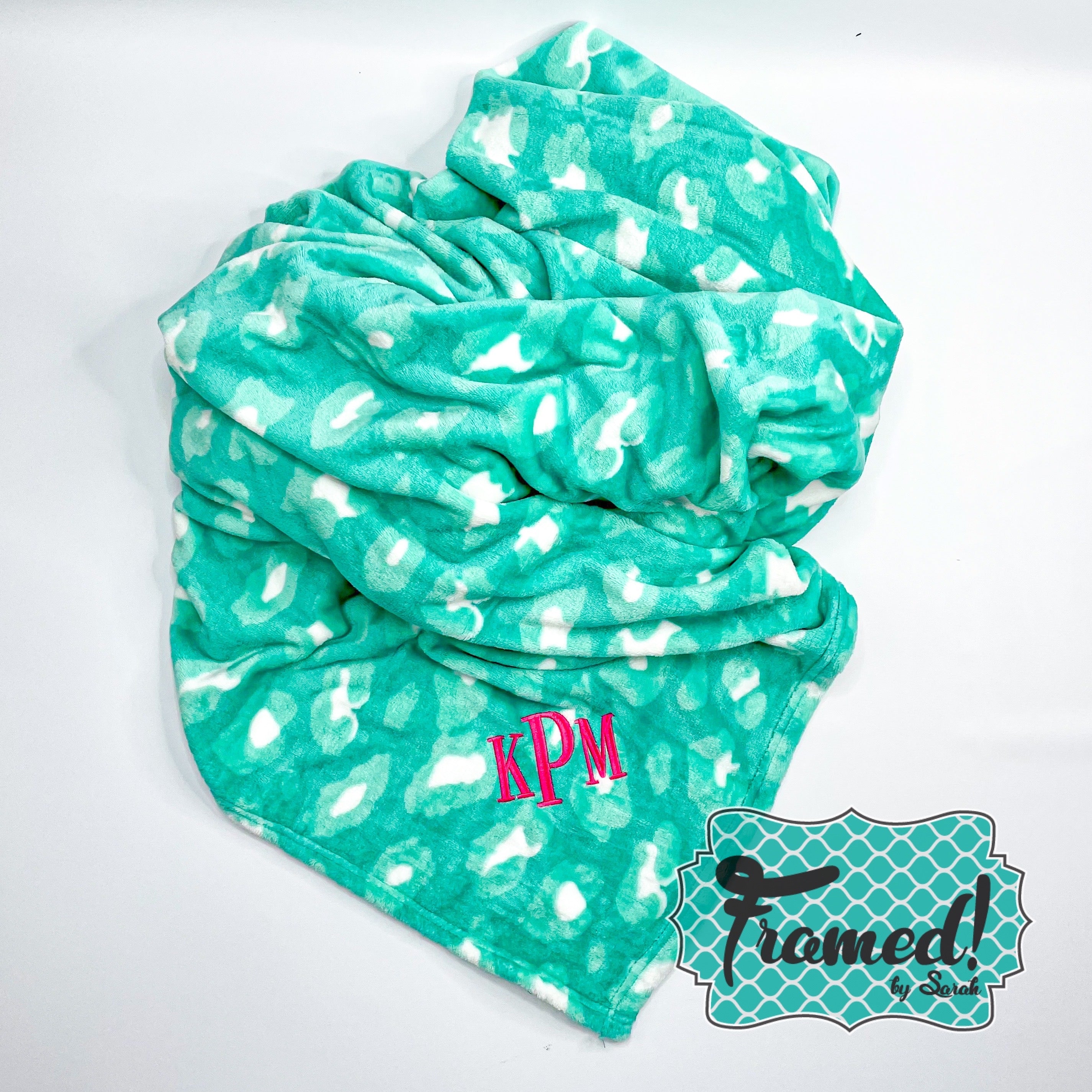 Turquoise Leopard Super Soft Blanket