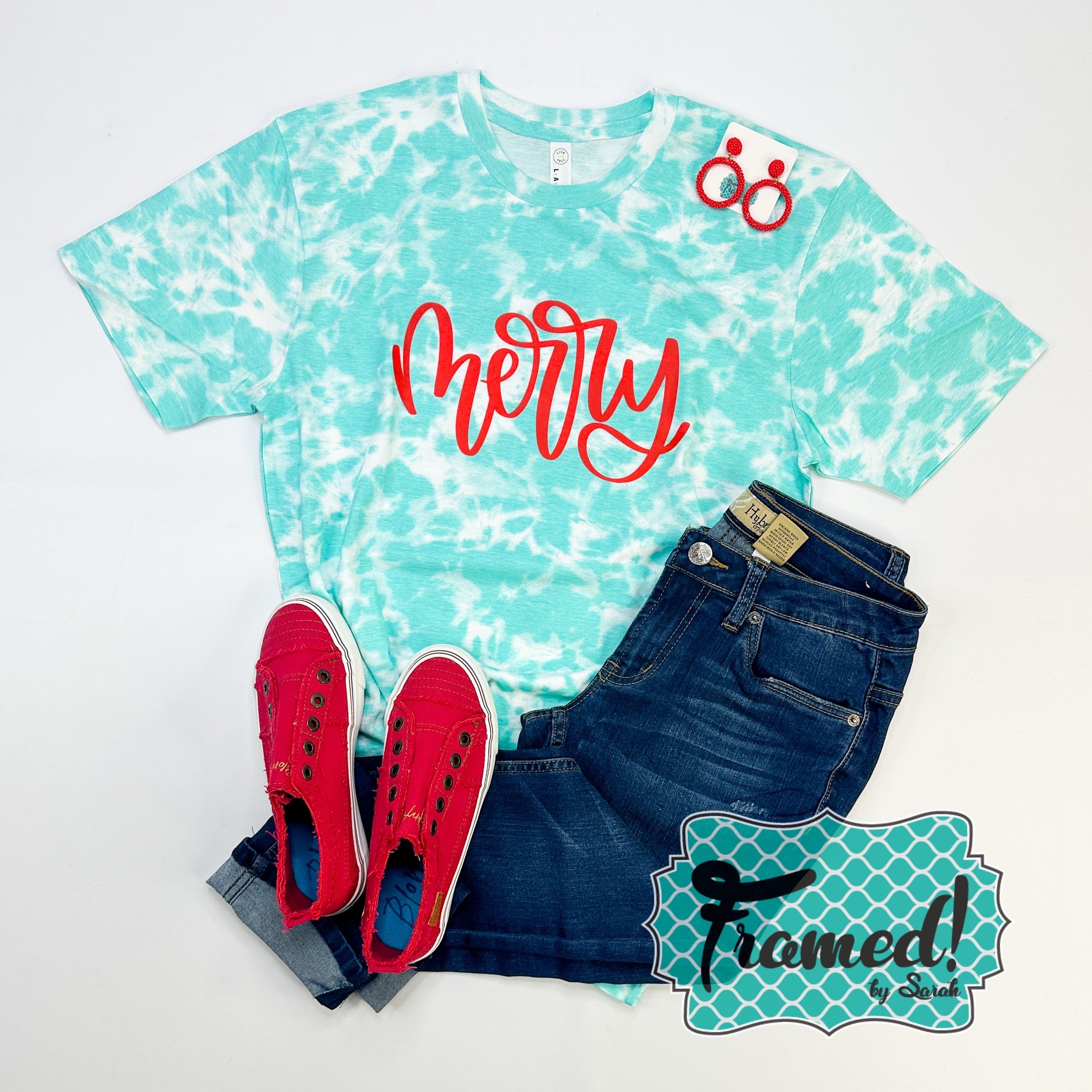 "Merry" Watercolor Graphic Tee