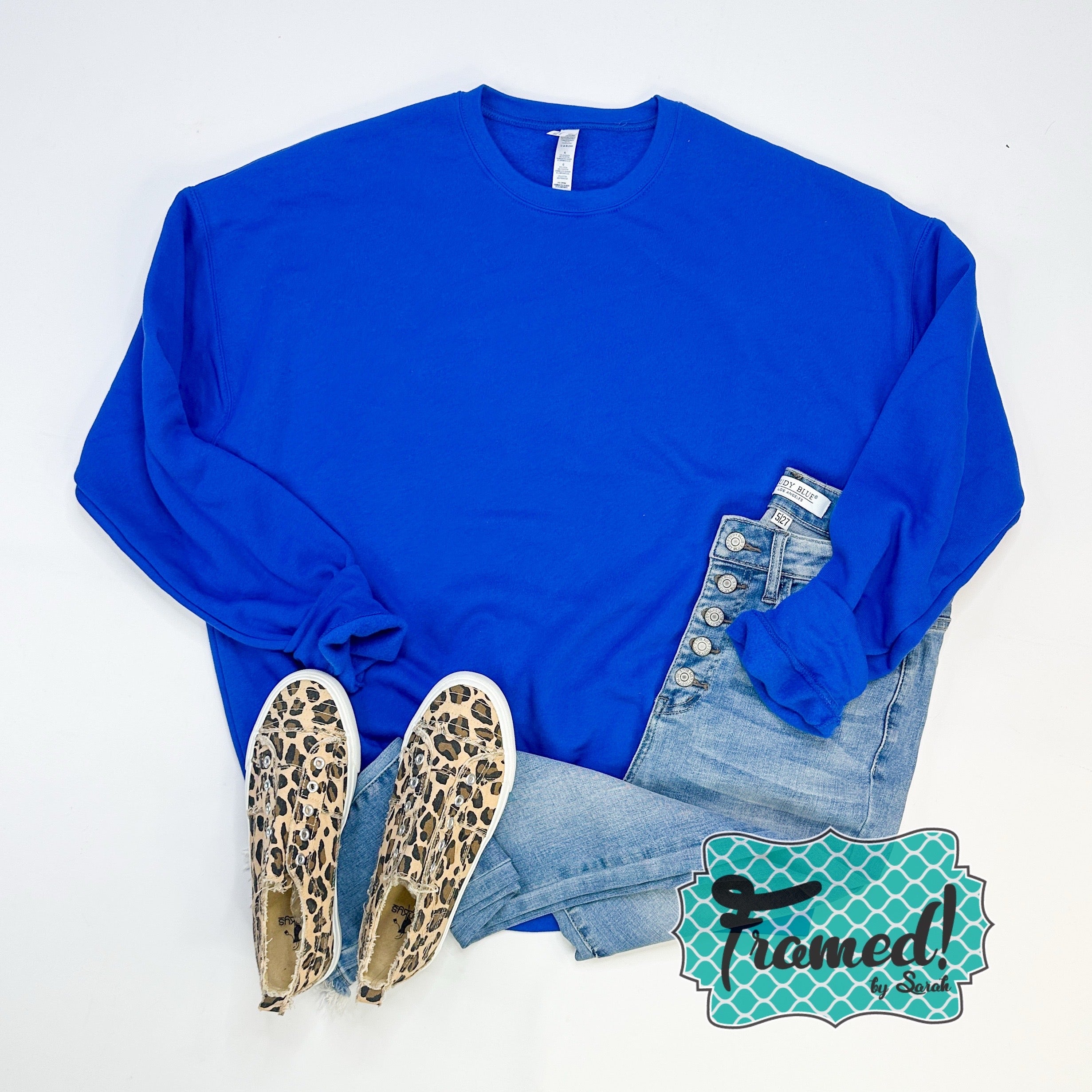 Monogrammed Ultra Soft Sweatshirt (Small Sand & Large Royal Blue only)
