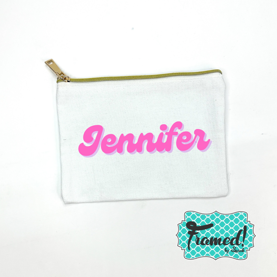 White Personalized Canvas Bag